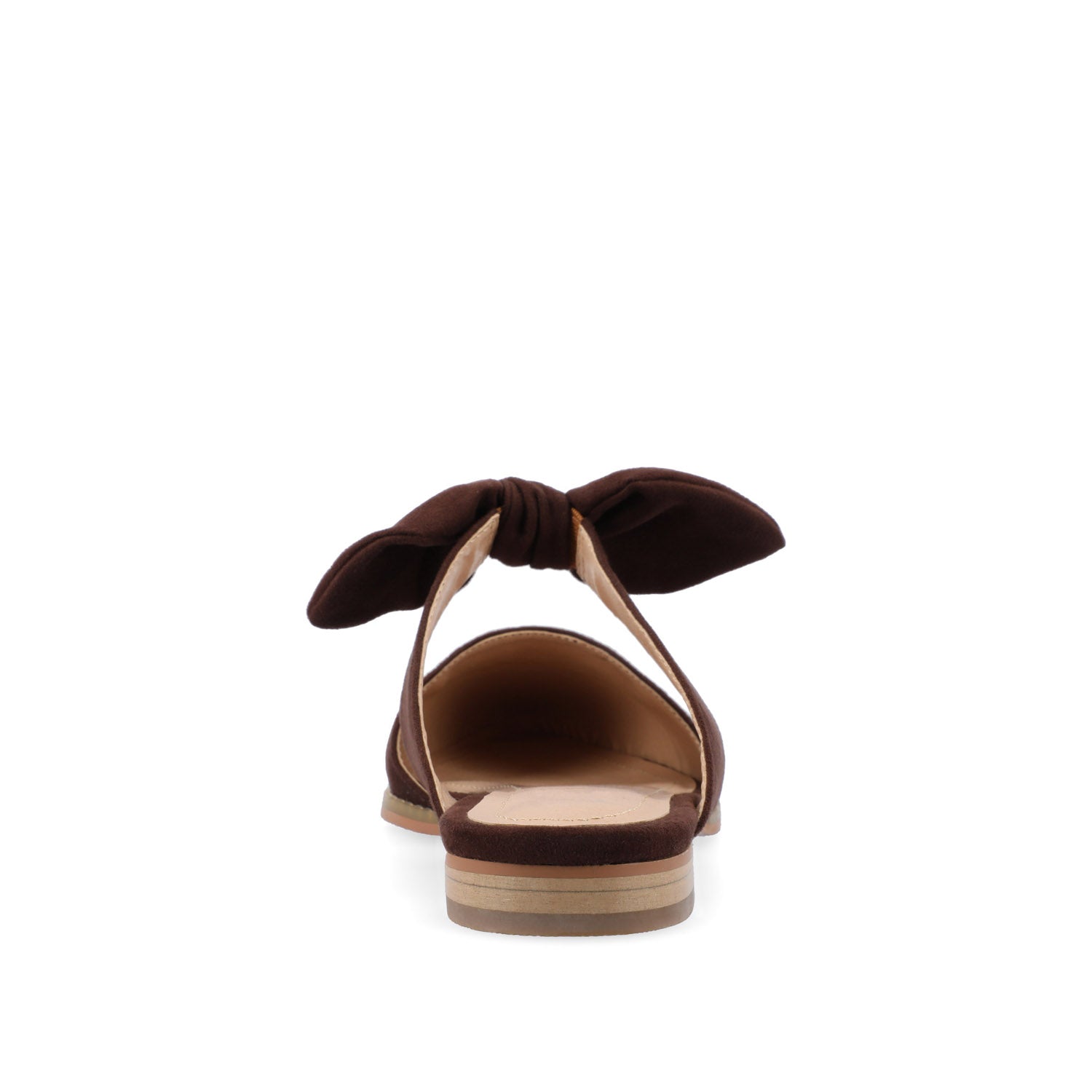 TELULAH MULE FLATS IN FAUX SUEDE - Brown