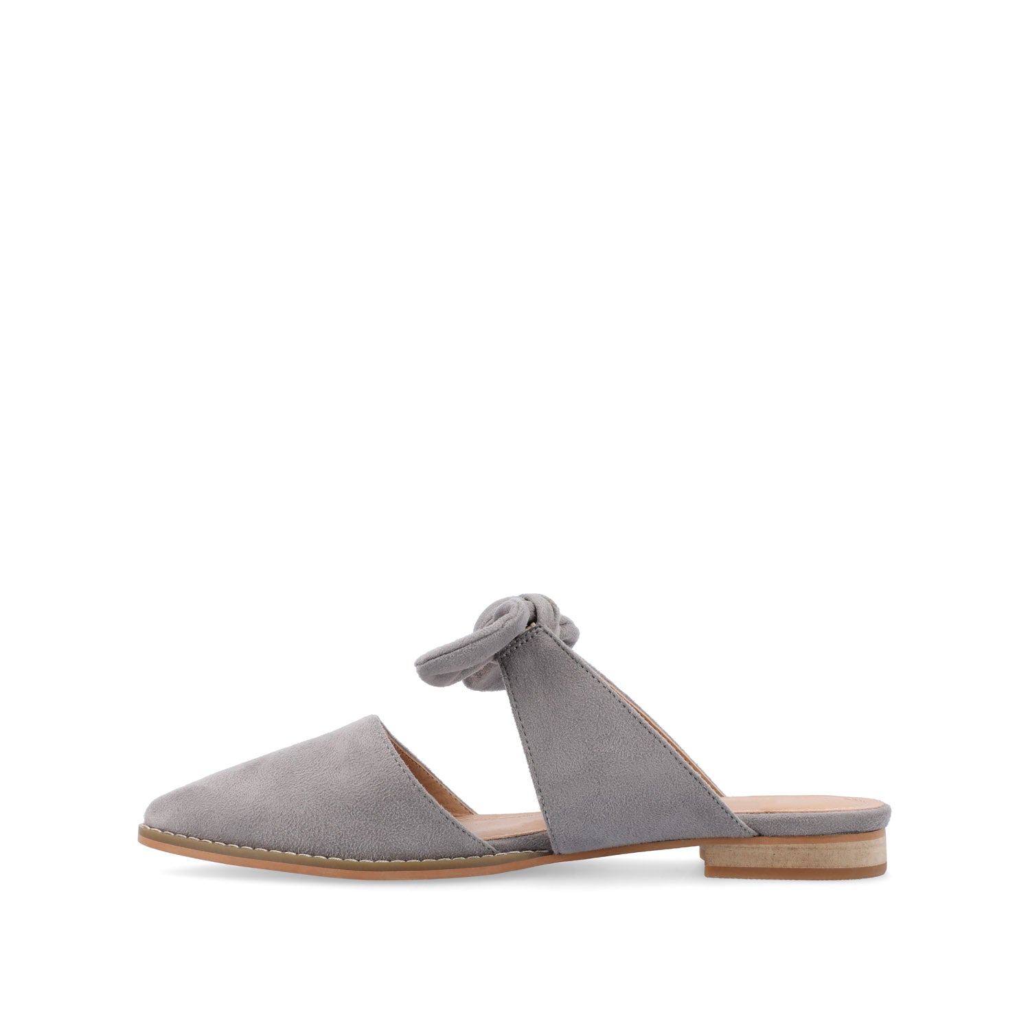TELULAH MULE FLATS IN FAUX SUEDE - Grey
