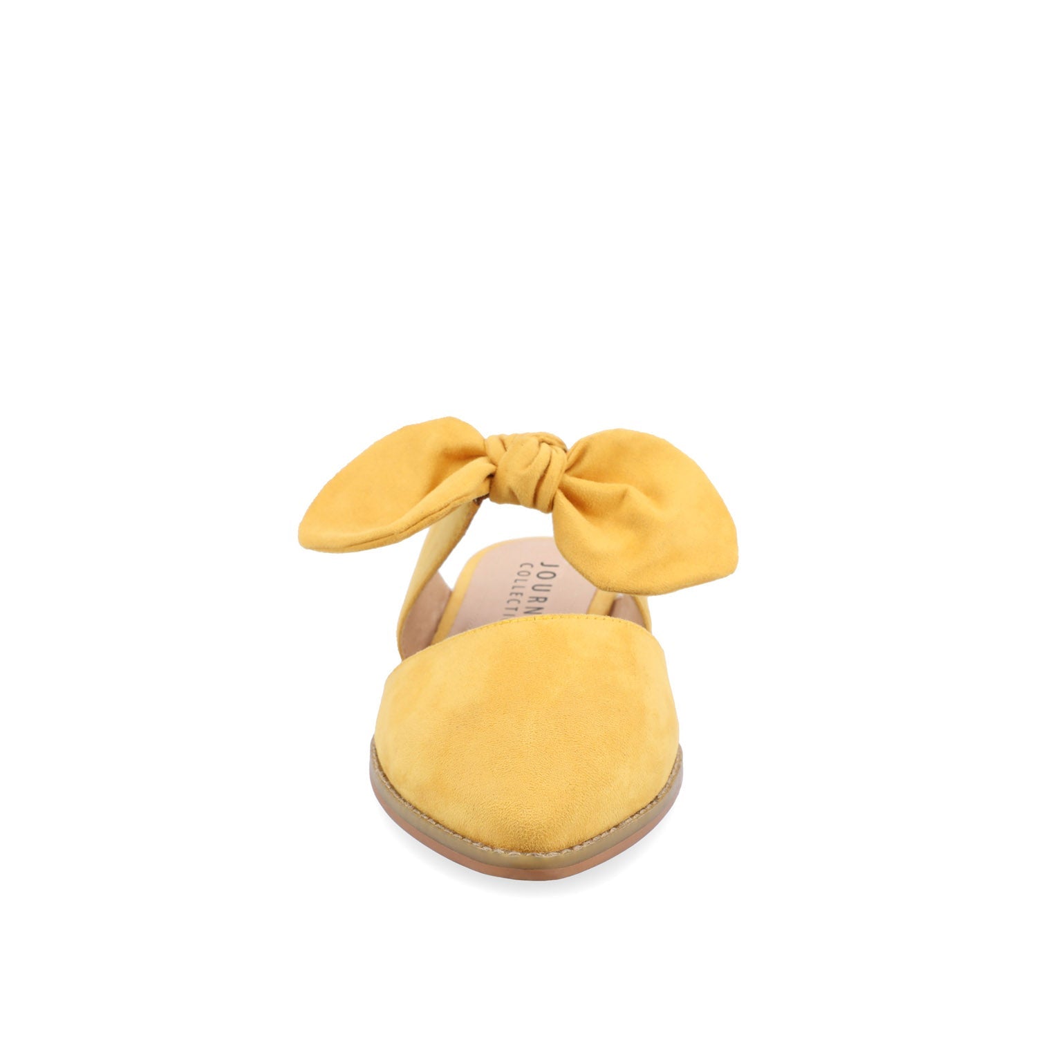 TELULAH MULE FLATS IN FAUX SUEDE - Mustard