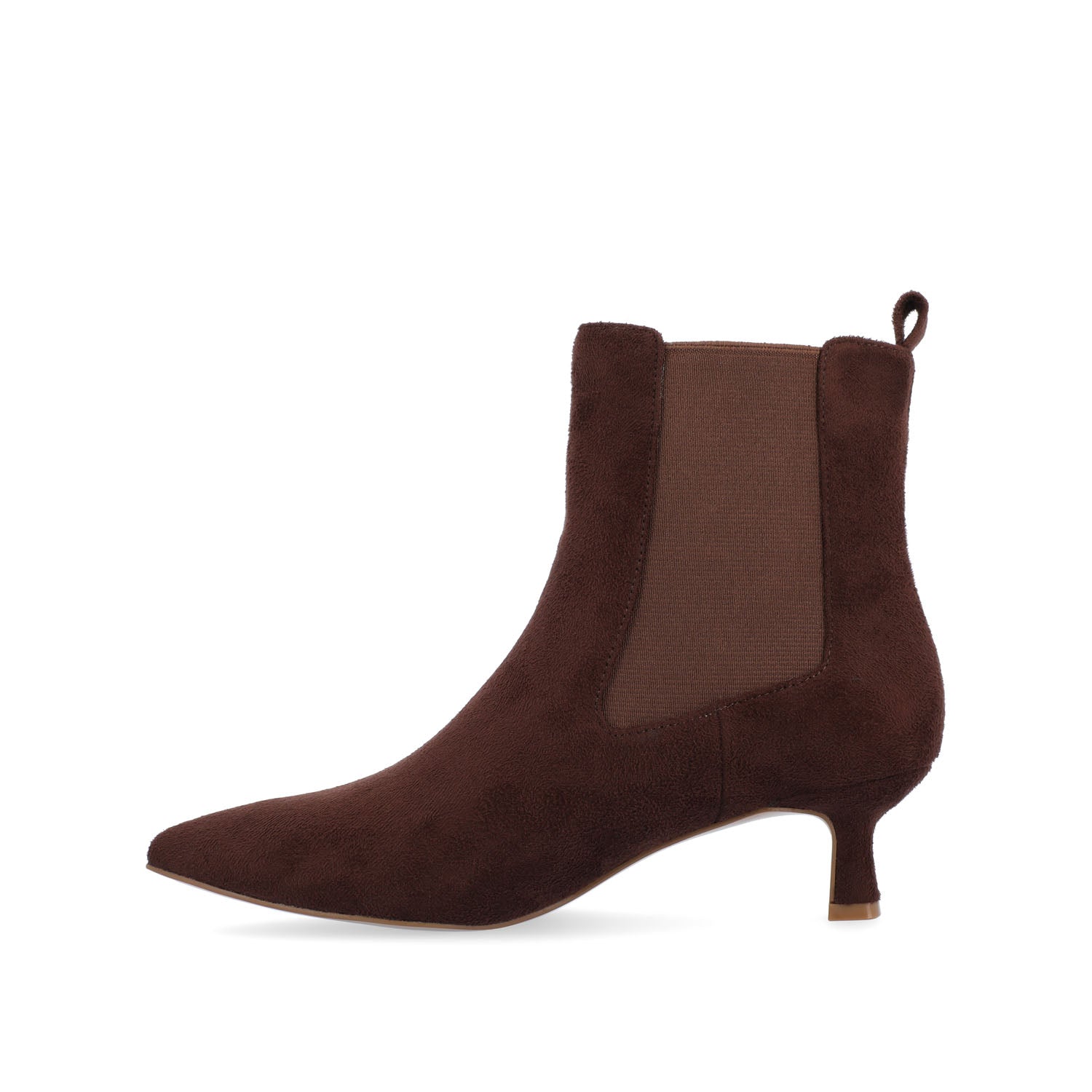 TENLEE CHELSEA BOOTIES IN FAUX SUEDE - Brown Faux Suede