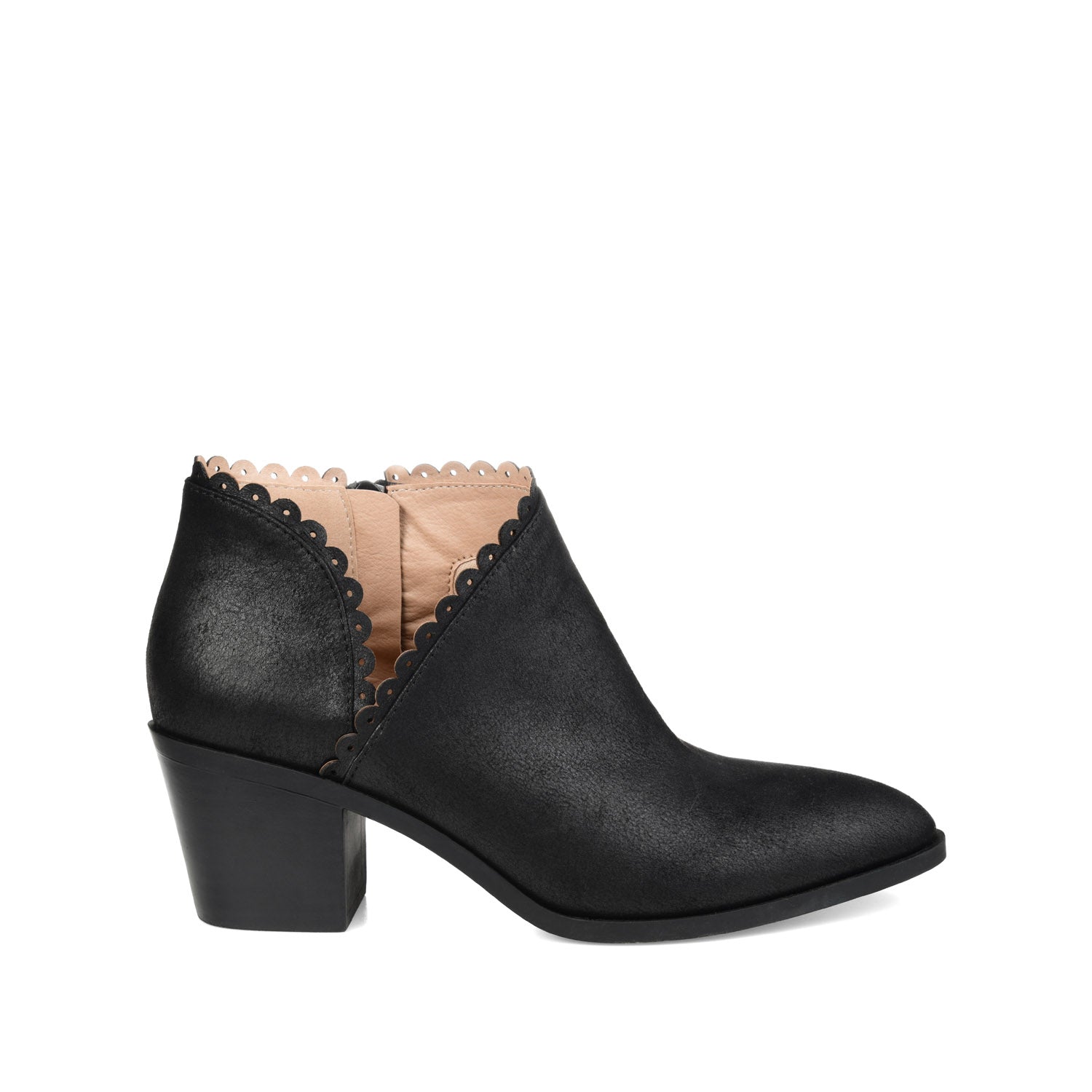 TESSA CUTOUT BOOTIE IN VEGAN LEATHER - Black