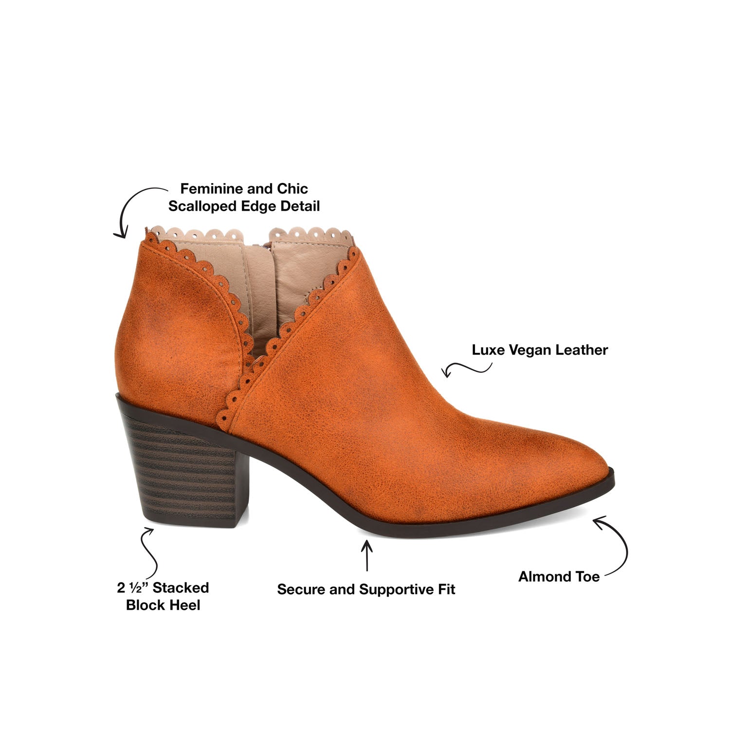 TESSA CUTOUT BOOTIE IN VEGAN LEATHER