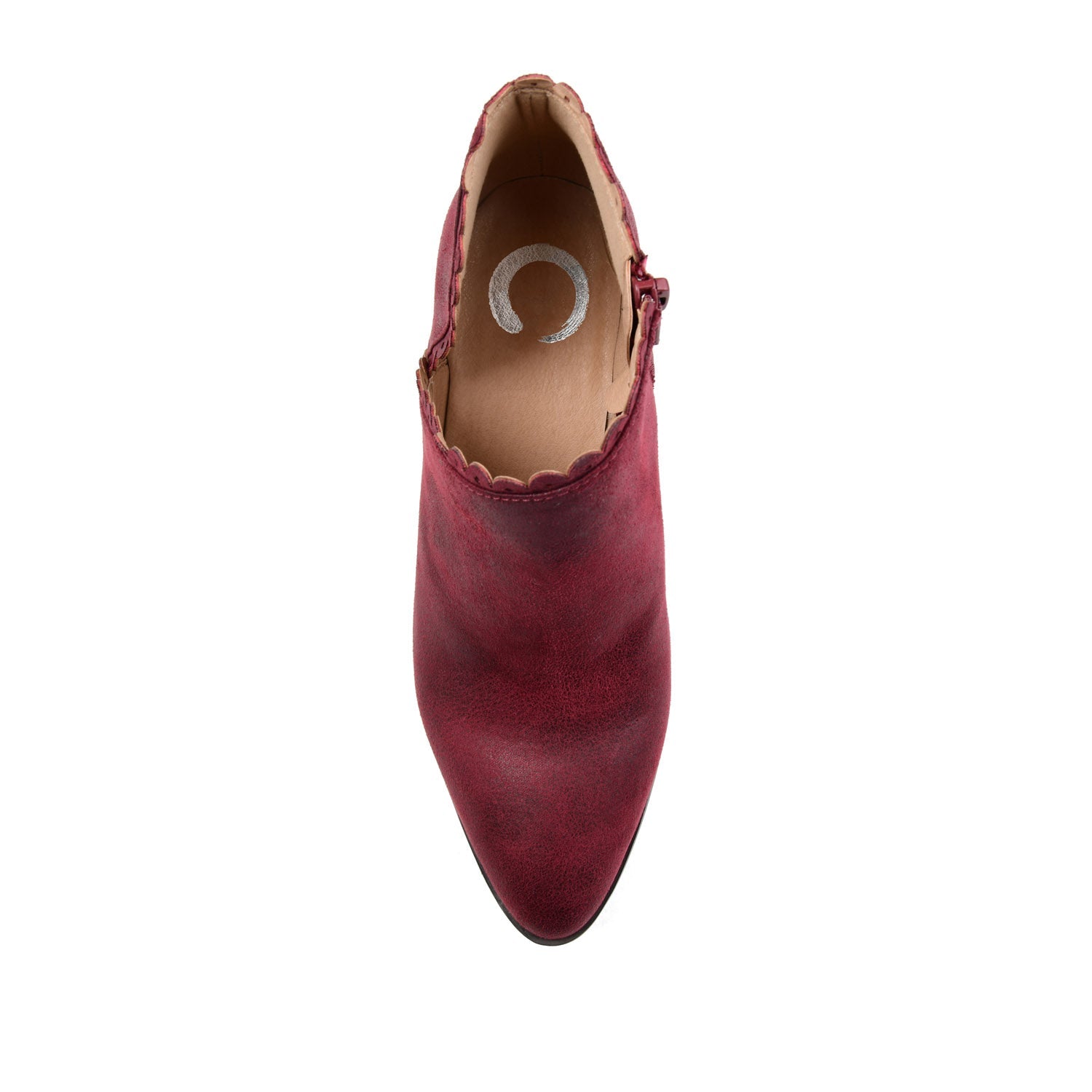 TESSA CUTOUT BOOTIE IN VEGAN LEATHER - Wine