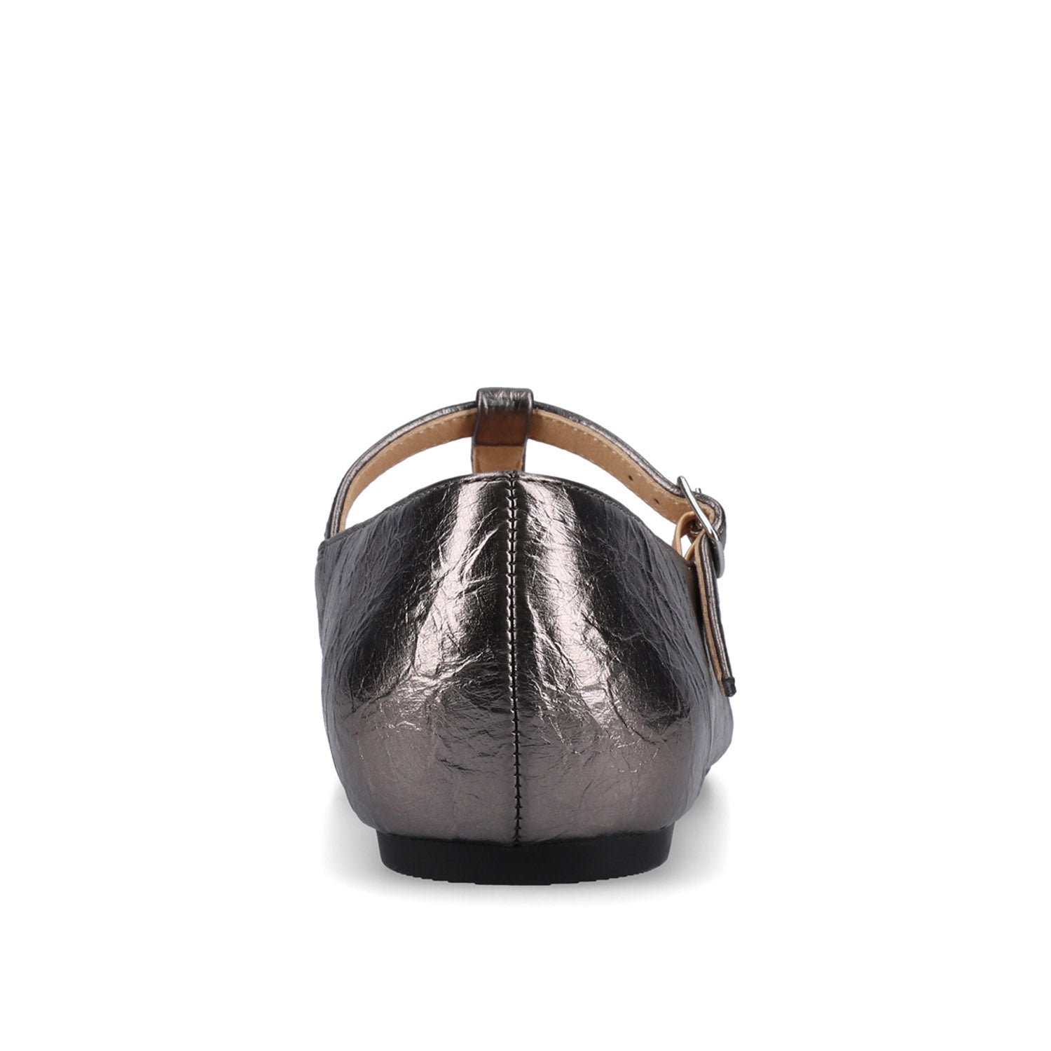 THEAH MARY JANE FLATS IN WIDE - Pewter Crinkle
