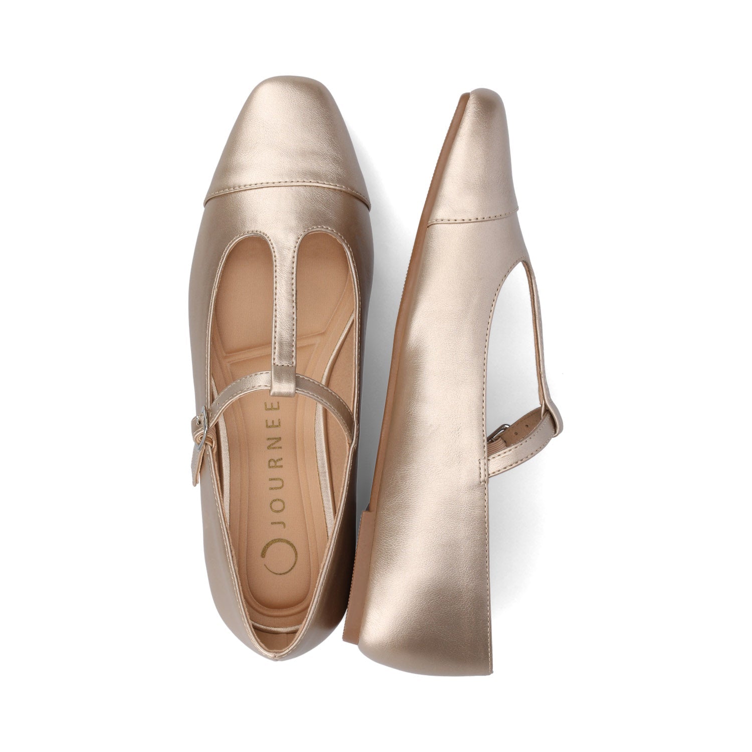 THEAH MARY JANE FLATS IN WIDE - Champagne
