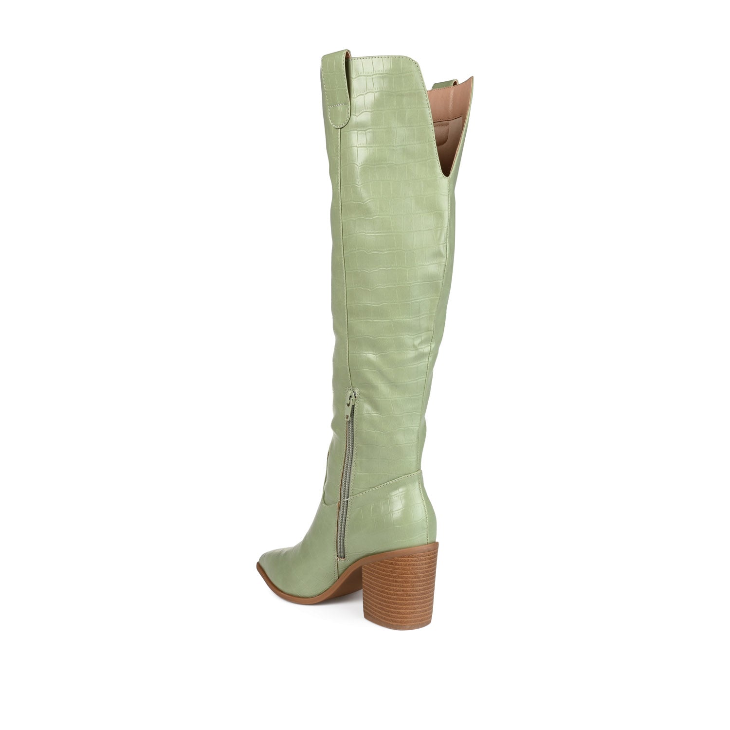 THERESE COWGIRL BOOTS IN CROCO - Green Croco