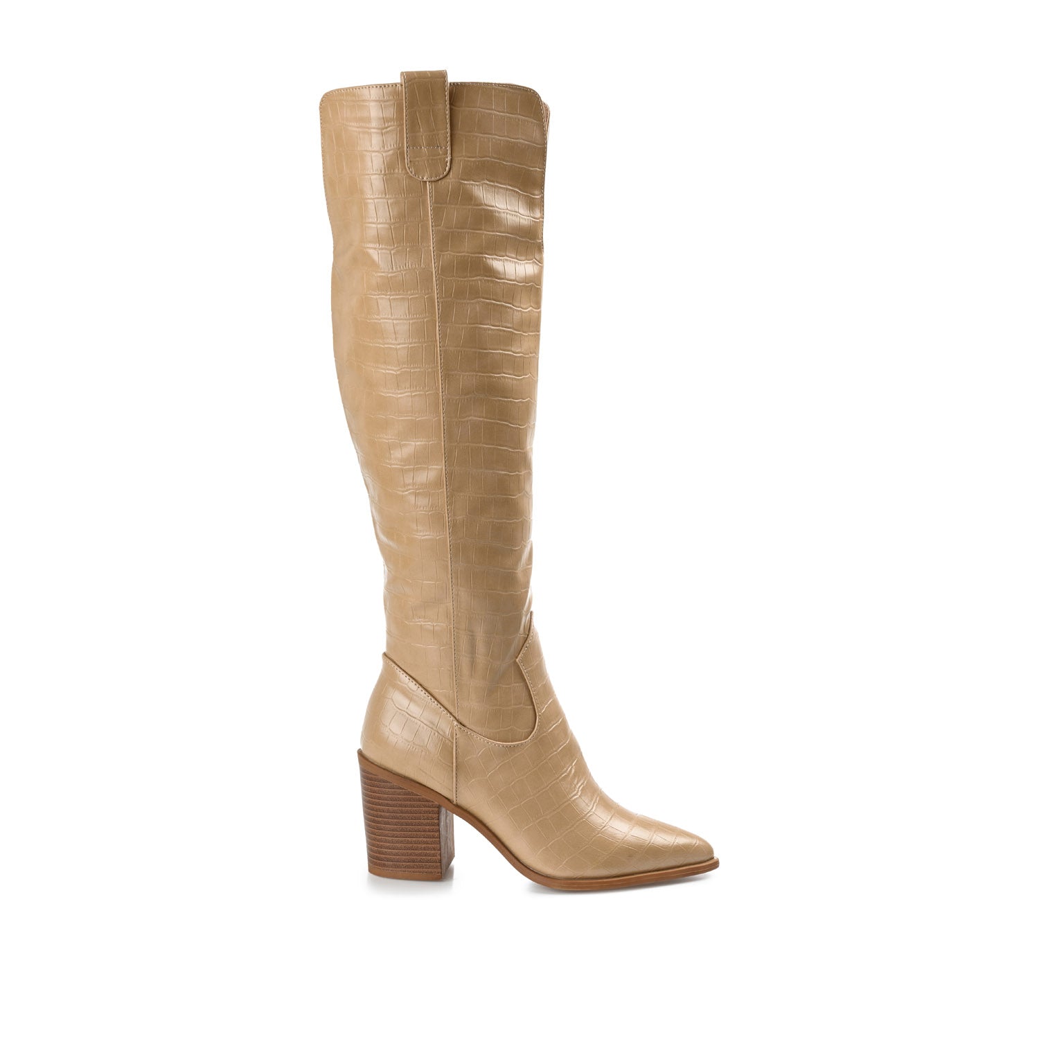 THERESE COWGIRL BOOTS IN CROCO - Tan Croco