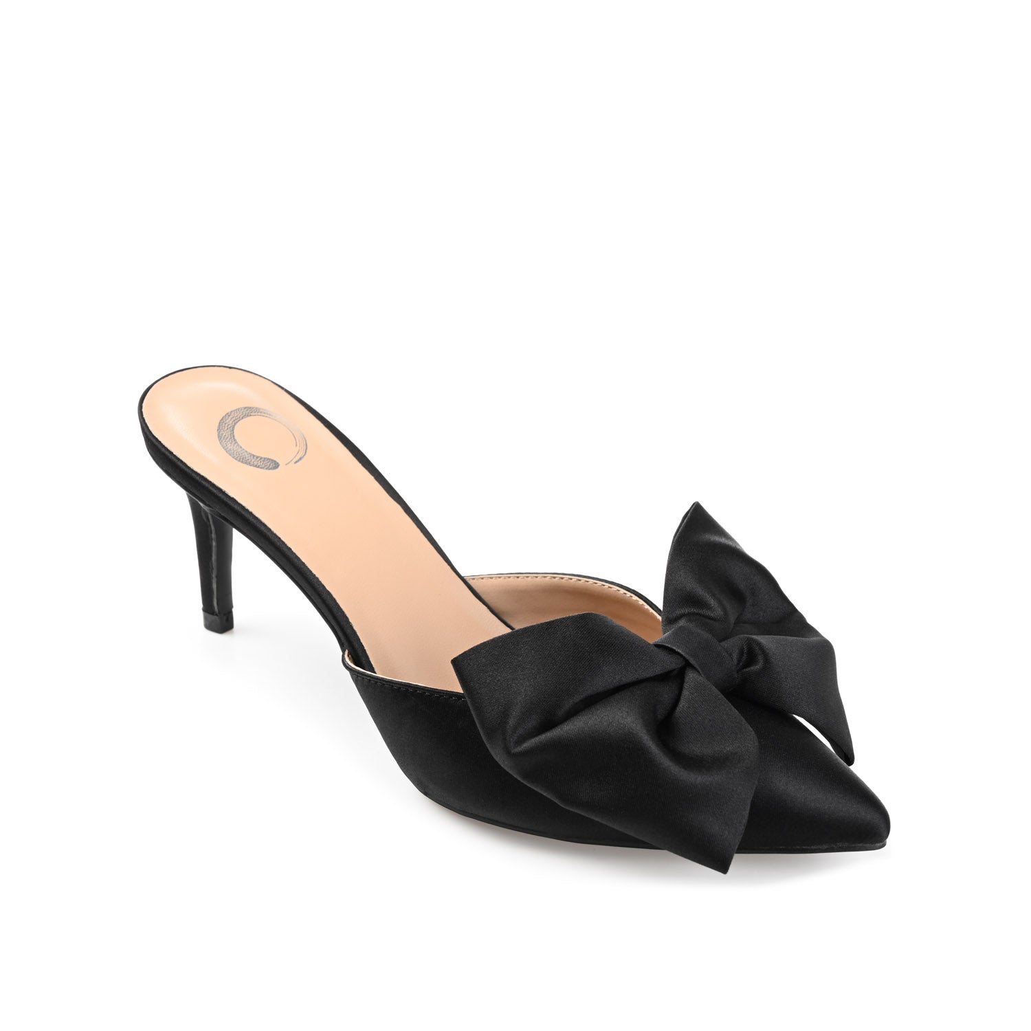 TIARRA STILETTO HEELS IN SATIN - Black