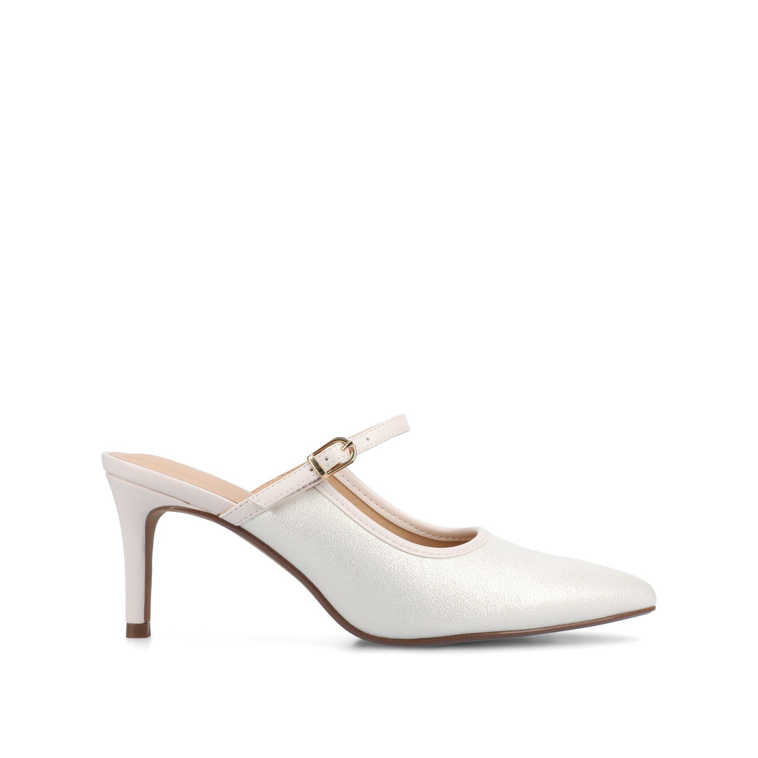 TIFFEE SLIP ON HEELS - Bone Shimmer