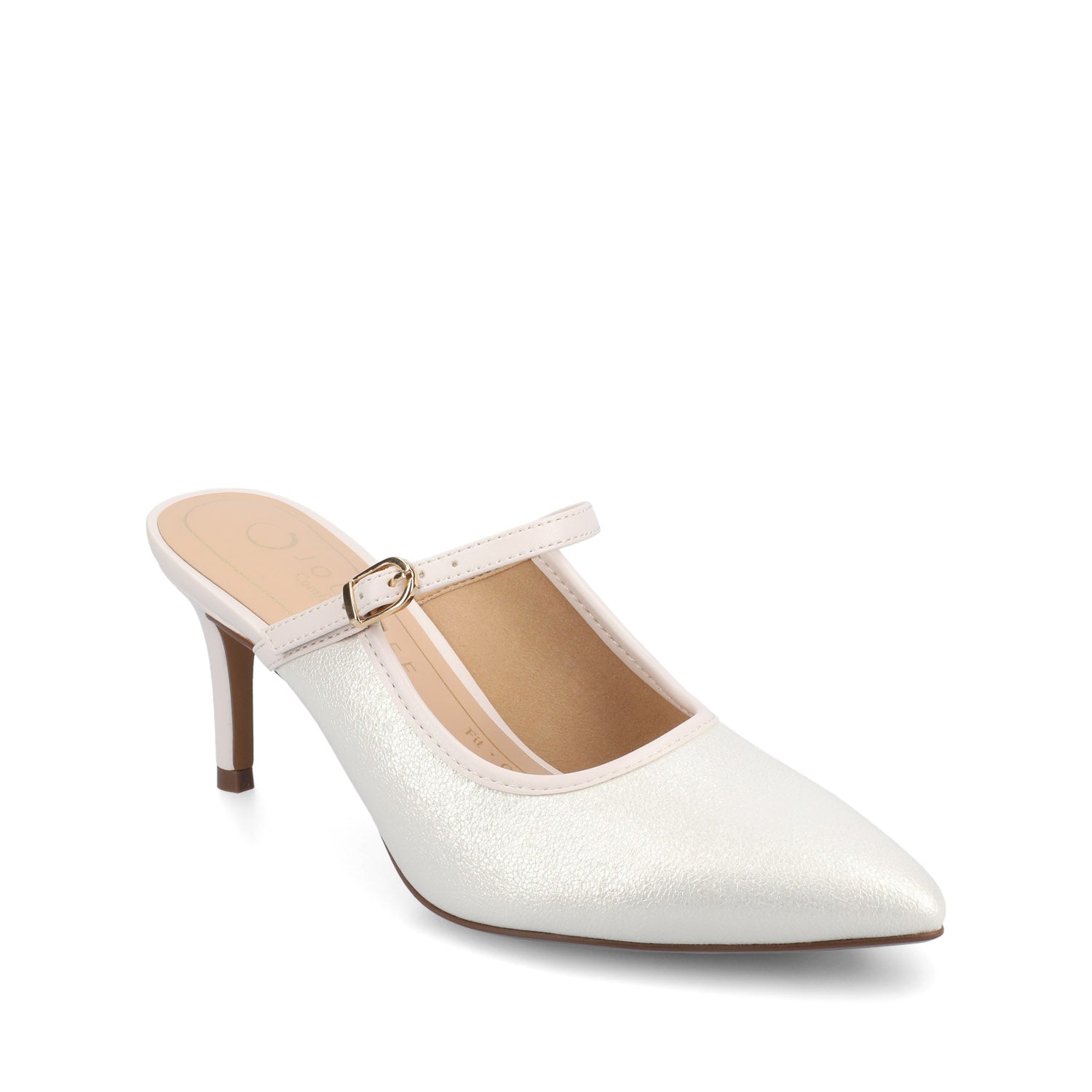 TIFFEE SLIP ON HEELS - Bone Shimmer