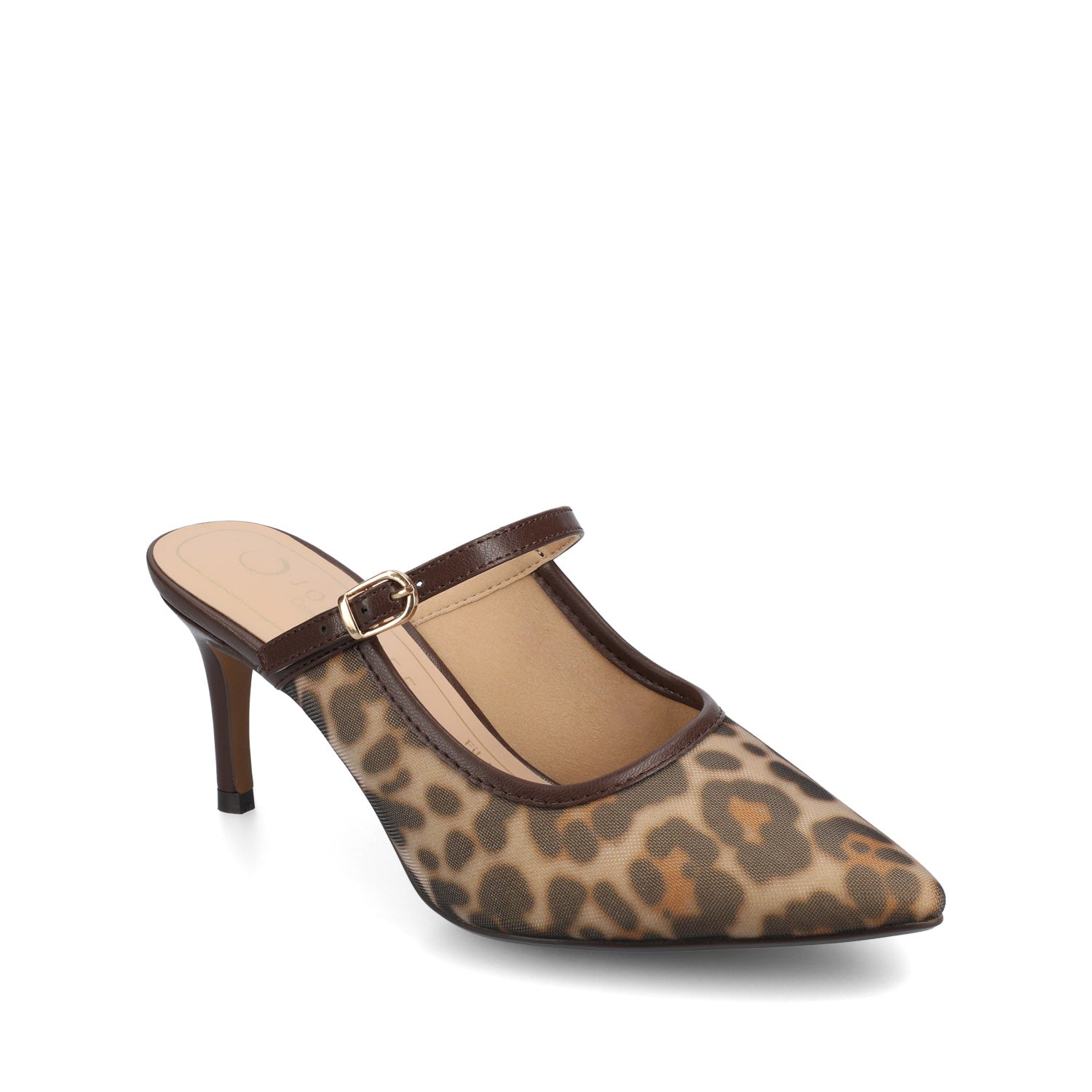 TIFFEE SLIP ON HEELS - Chocolate Leopard