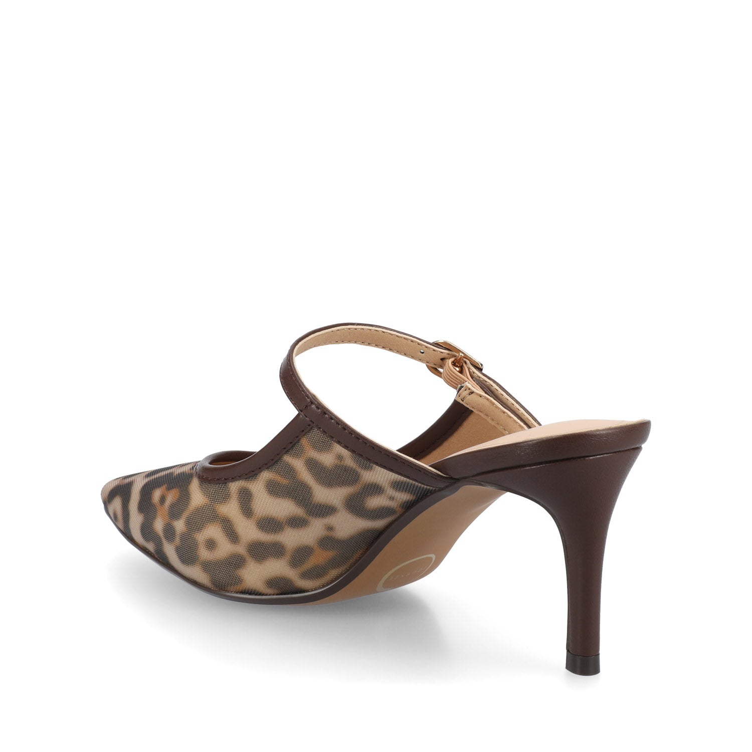 TIFFEE SLIP ON HEELS - Chocolate Leopard