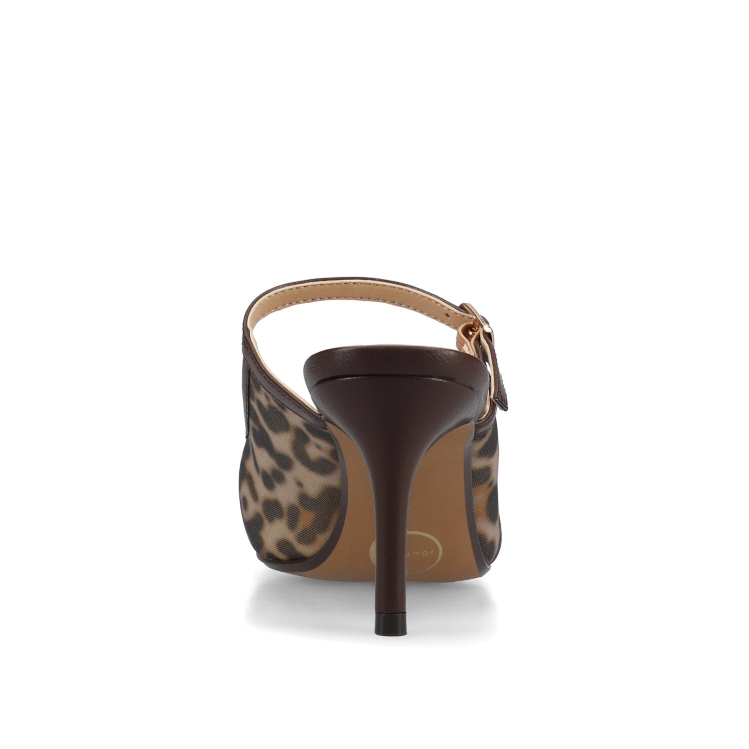 TIFFEE SLIP ON HEELS - Chocolate Leopard