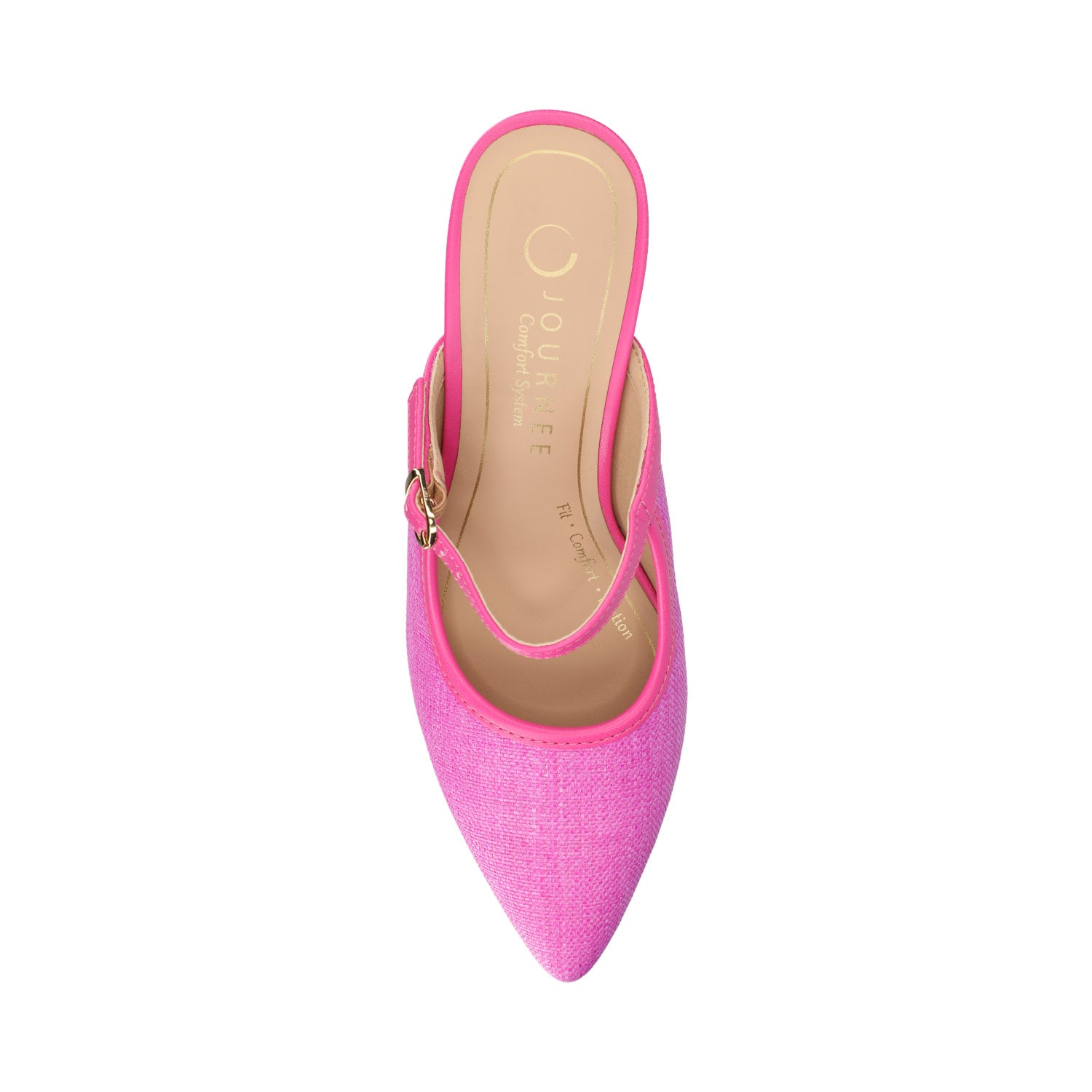 TIFFEE SLIP ON HEELS - Pink/Raffia