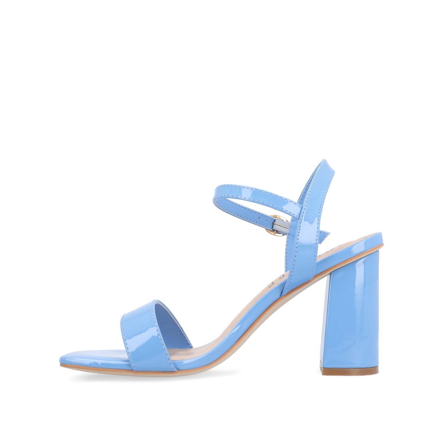 TIVONA VEGAN LEATHER STRAPPY HEELS IN WIDE - Blue