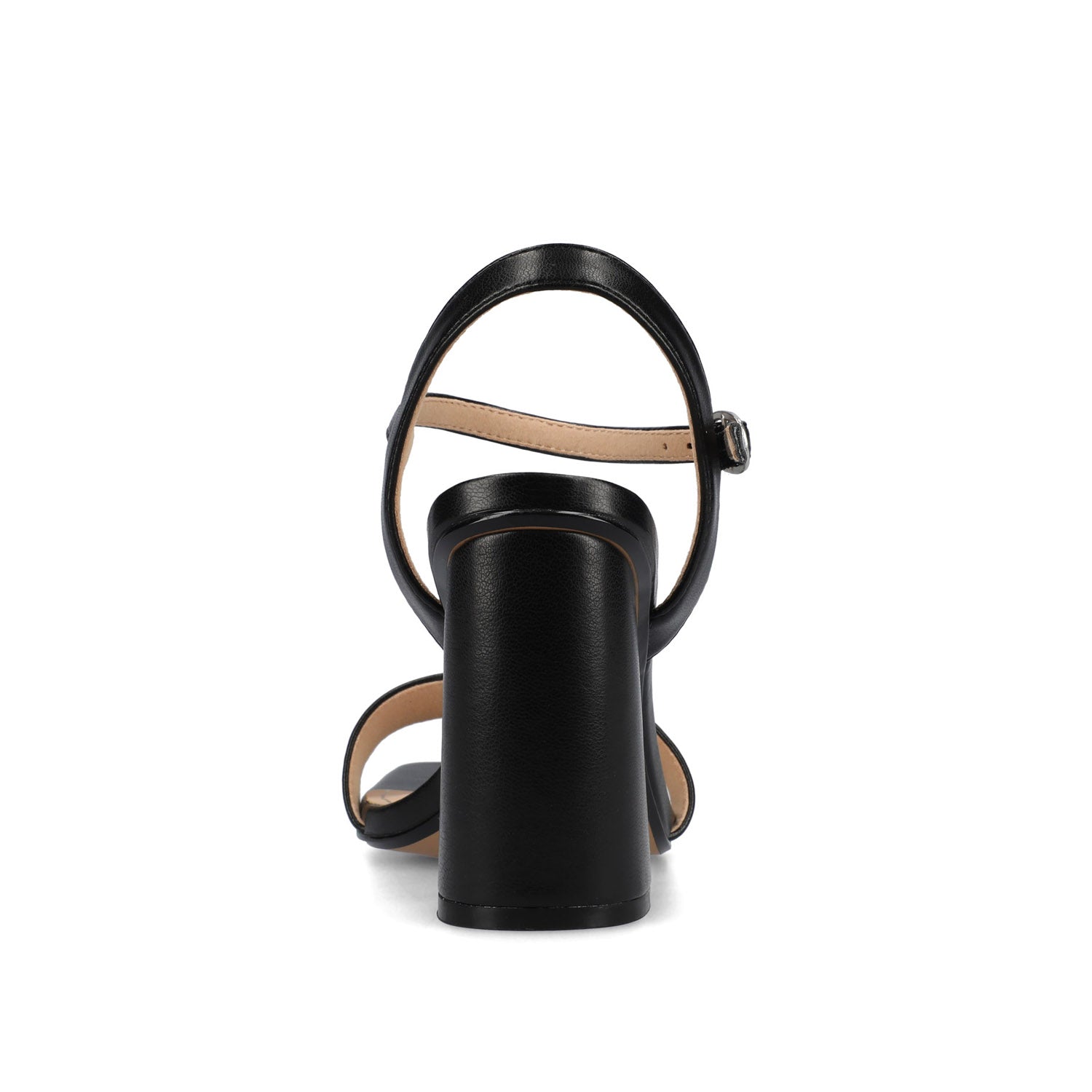 TIVONA STRAPPY BLOCK HEELS IN STATEMENT - Black PU