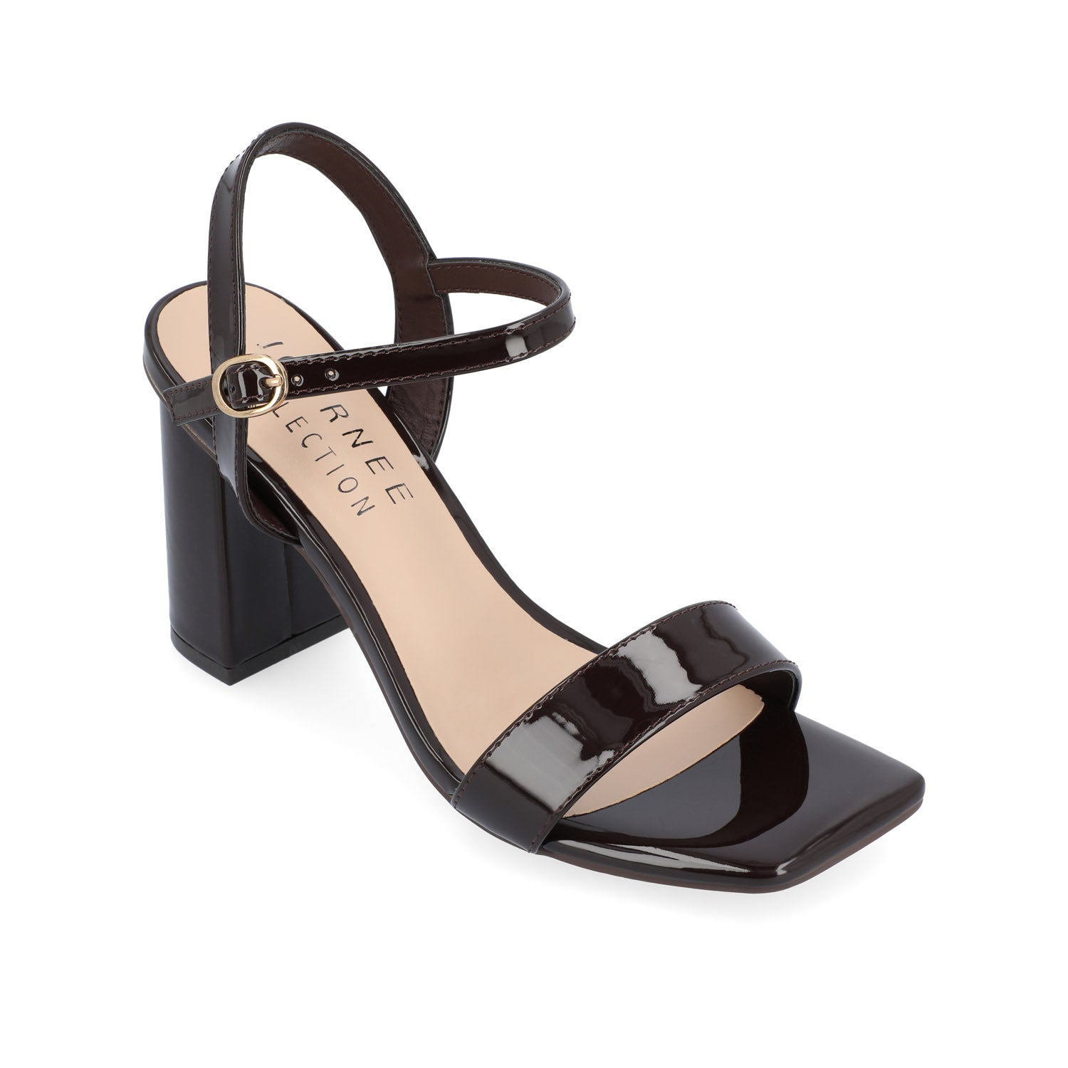 TIVONA STRAPPY BLOCK HEELS IN STATEMENT - Dark Brown
