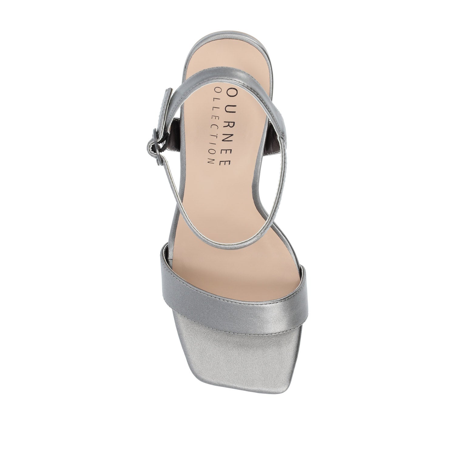 TIVONA VEGAN LEATHER STRAPPY HEELS IN WIDE - Pewter PU