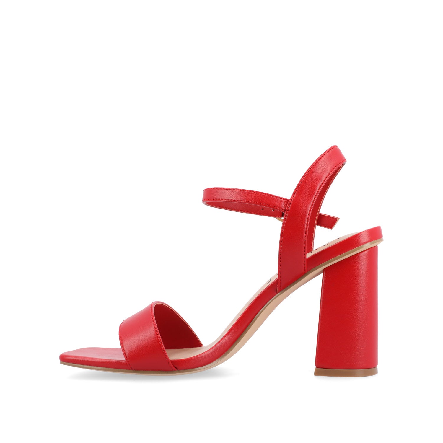 TIVONA STRAPPY BLOCK HEELS IN STATEMENT - Red
