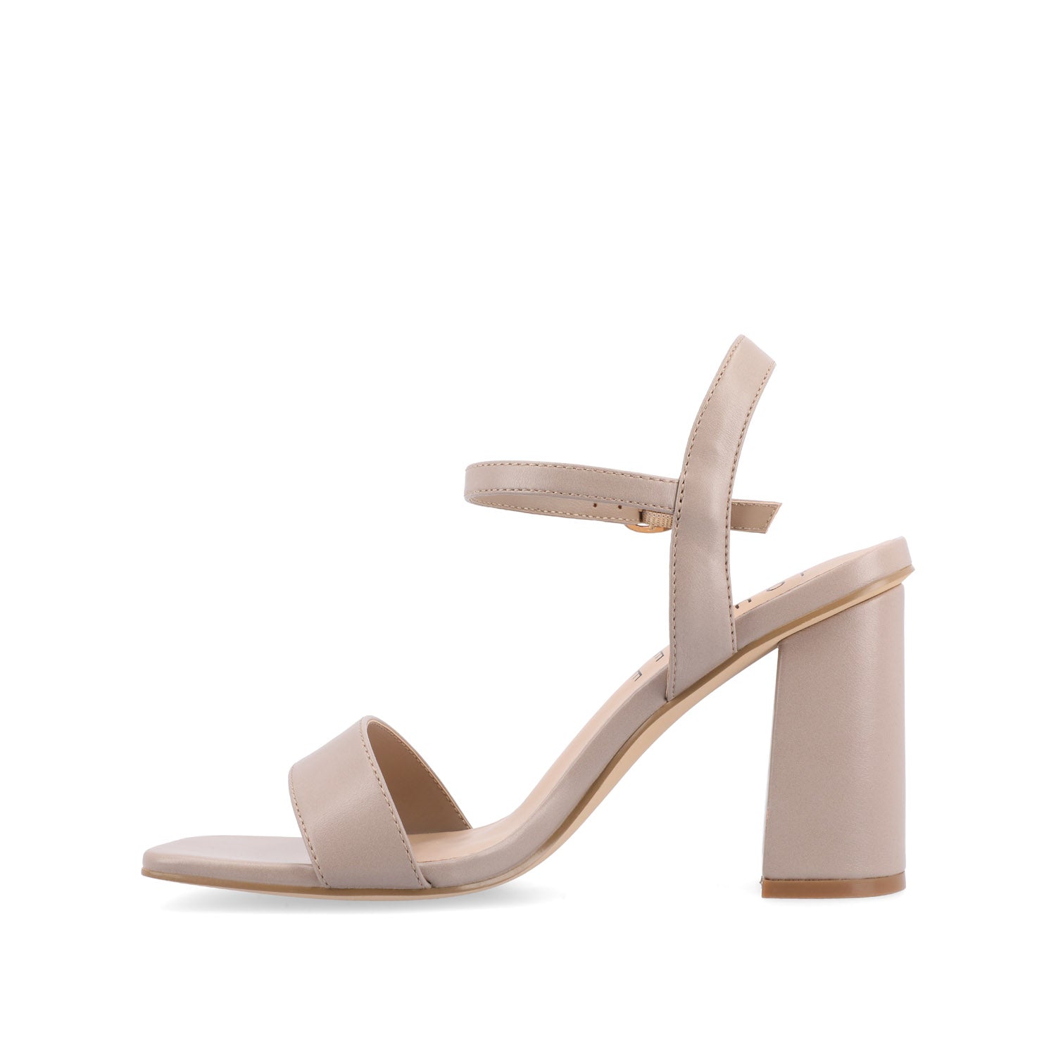 TIVONA STATMENT STRAPPY BLOCK HEELS IN WIDE - Taupe