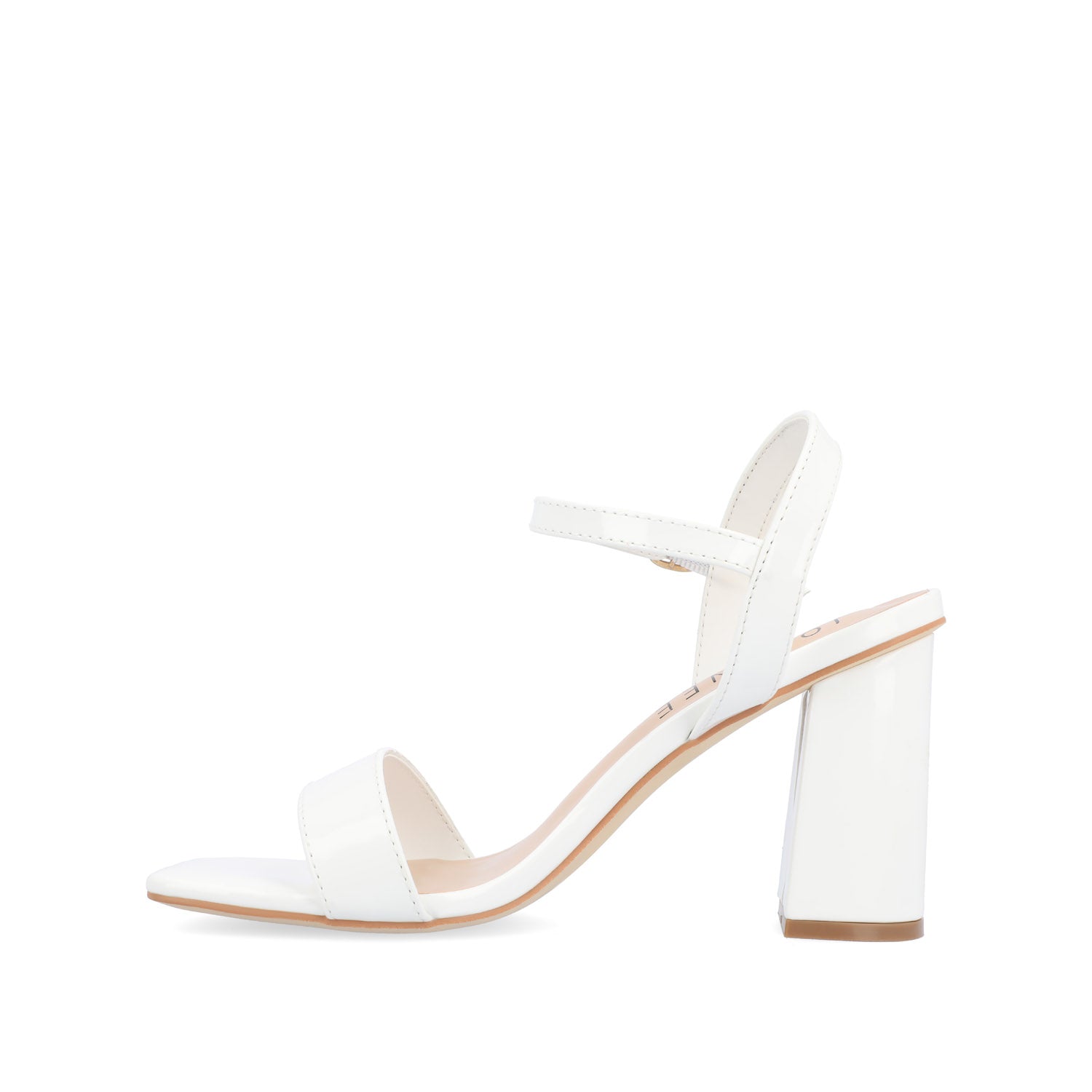 TIVONA STRAPPY BLOCK HEELS IN VEGAN LEATHER - White
