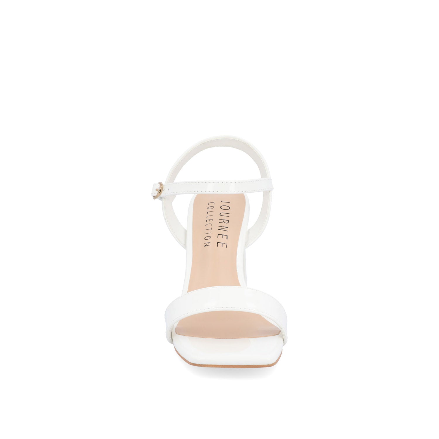 TIVONA STRAPPY BLOCK HEELS IN VEGAN LEATHER - White