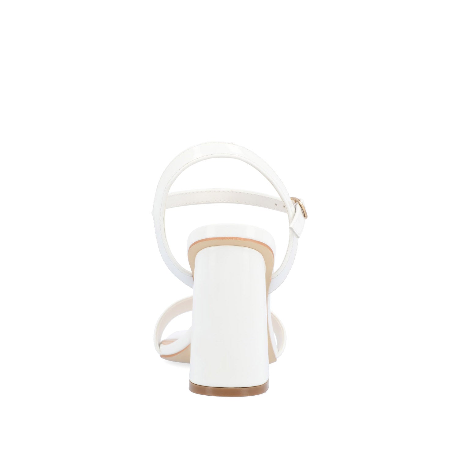 TIVONA VEGAN LEATHER STRAPPY HEELS IN WIDE - White