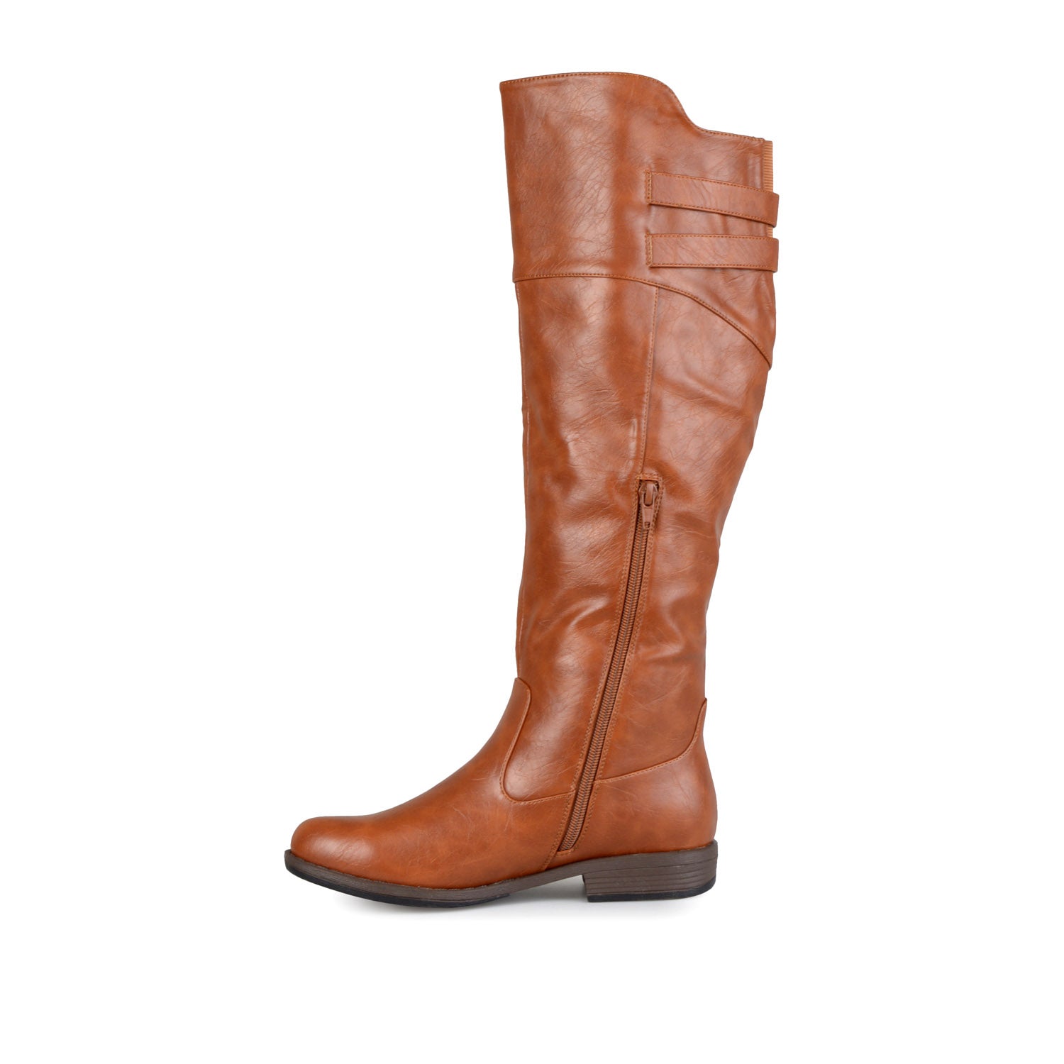TORI RIDING BOOTS IN VEGAN LEATHER - Chestnut