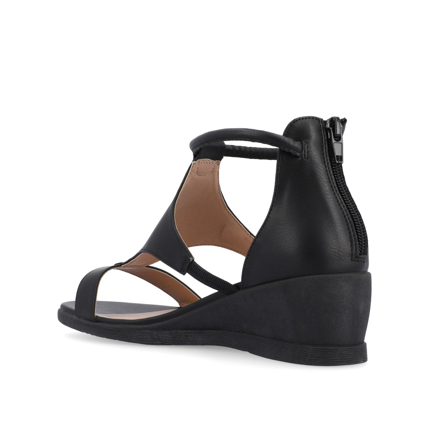 TRAYLE GLADIATOR SANDALS IN VEGAN LEATHER - Black PU