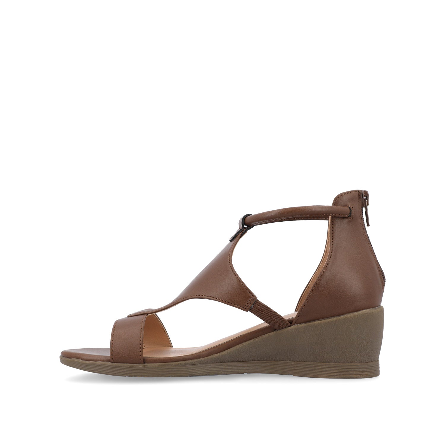 TRAYLE WEDGE GLADIATOR SANDALS IN WIDE - Brown PU