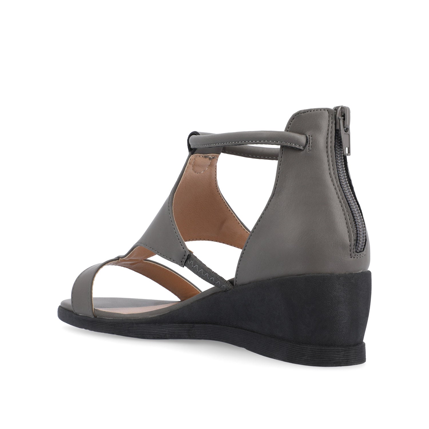 TRAYLE GLADIATOR SANDALS IN VEGAN LEATHER - Grey PU