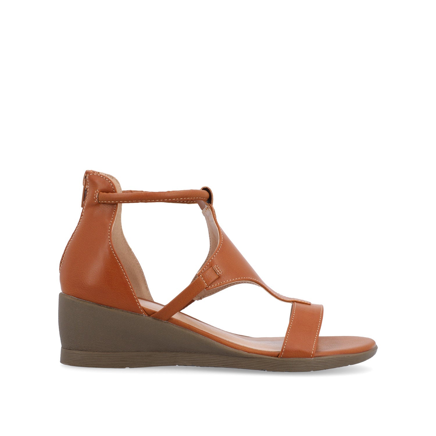 TRAYLE GLADIATOR SANDALS IN VEGAN LEATHER - Tan PU
