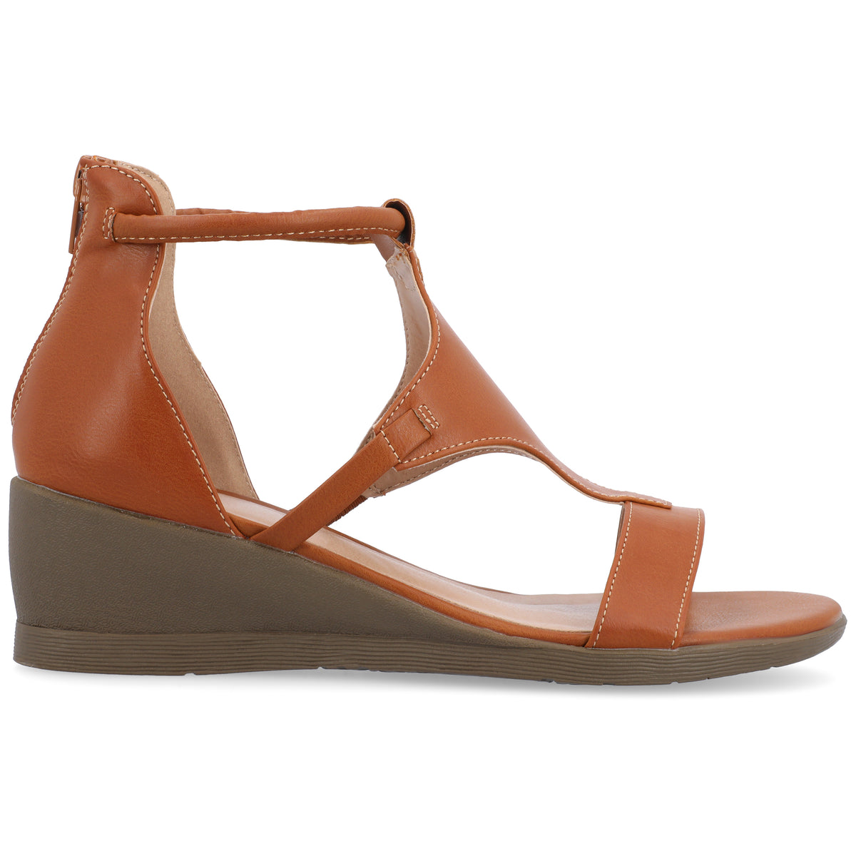 Journee Collection Women's 'Kaylee' Canvas Ankle Strap Wedges Size