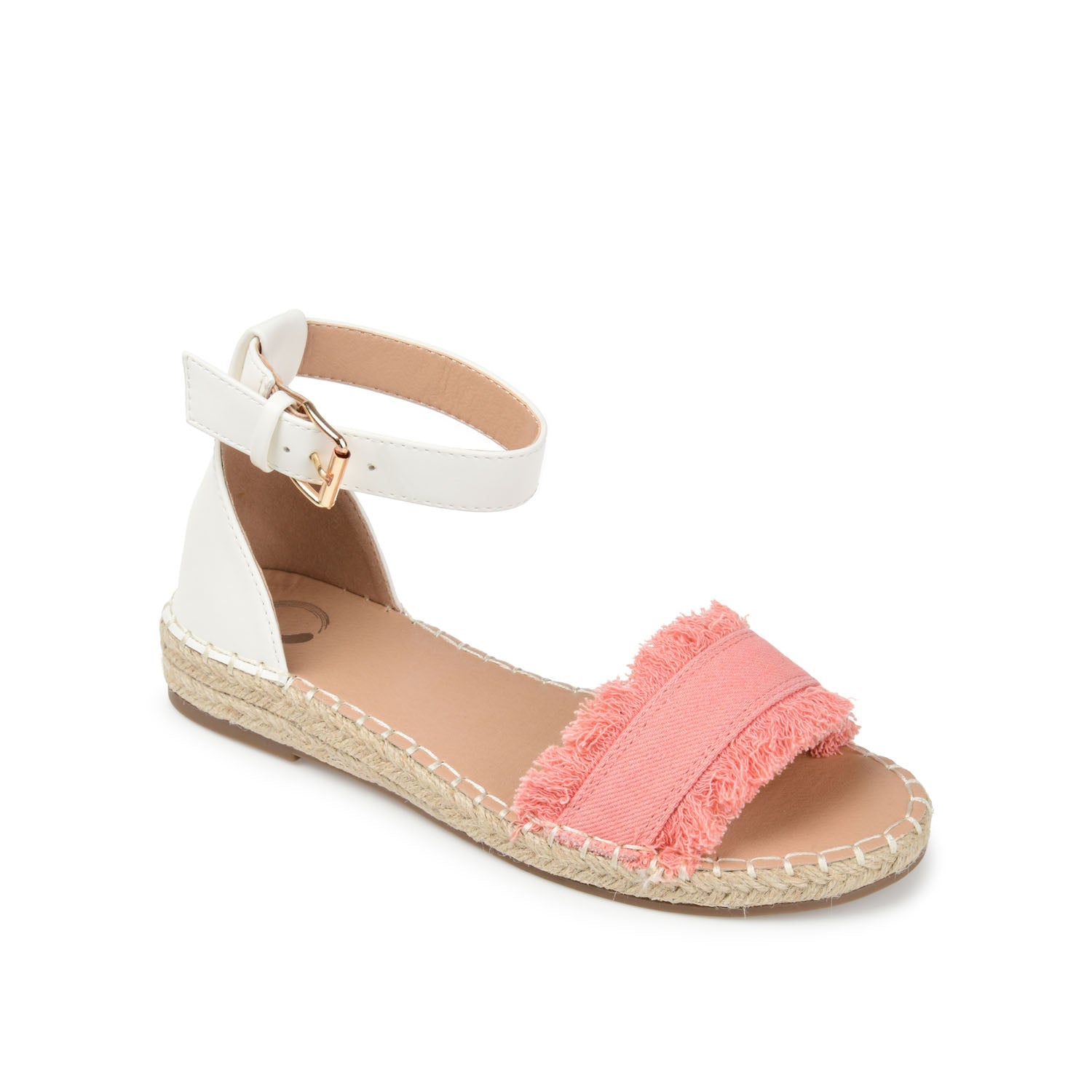 TRISTEEN ESPADRILLE SANDALS IN FABRIC - Coral