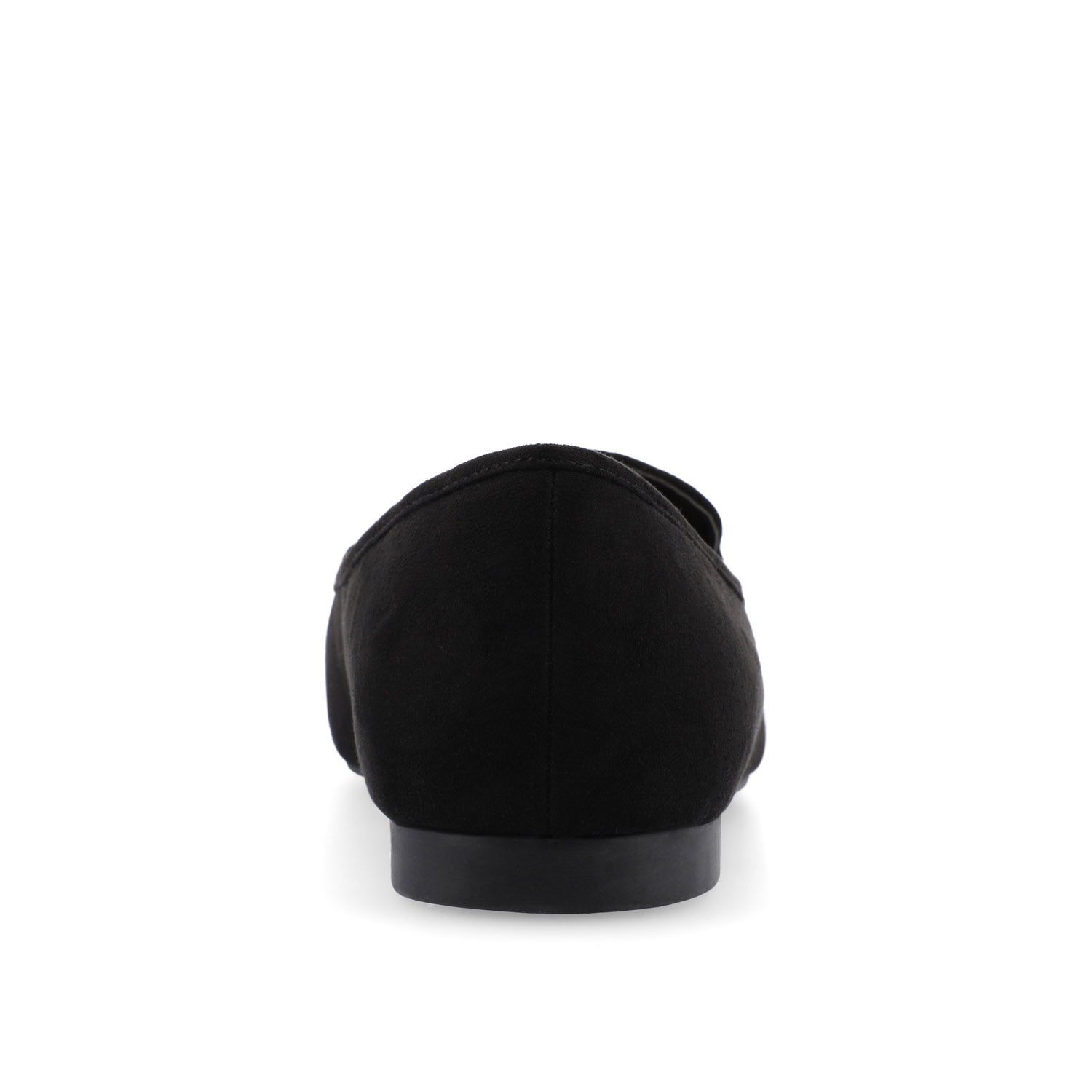 TULLIE FAUX SUEDE SLIP-ON LOAFER FLATS IN WIDE - Black