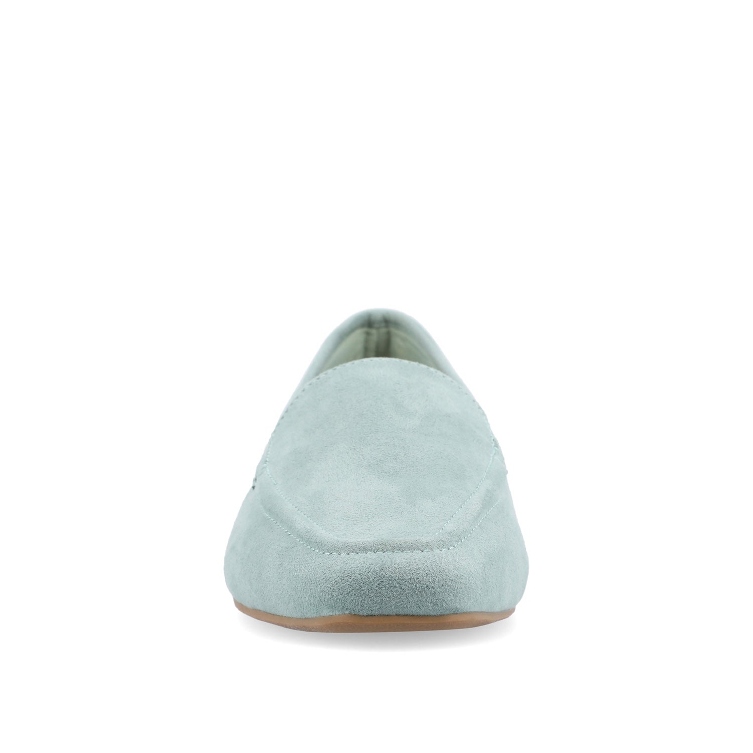 TULLIE FAUX SUEDE SLIP-ON LOAFER FLATS IN WIDE - Green