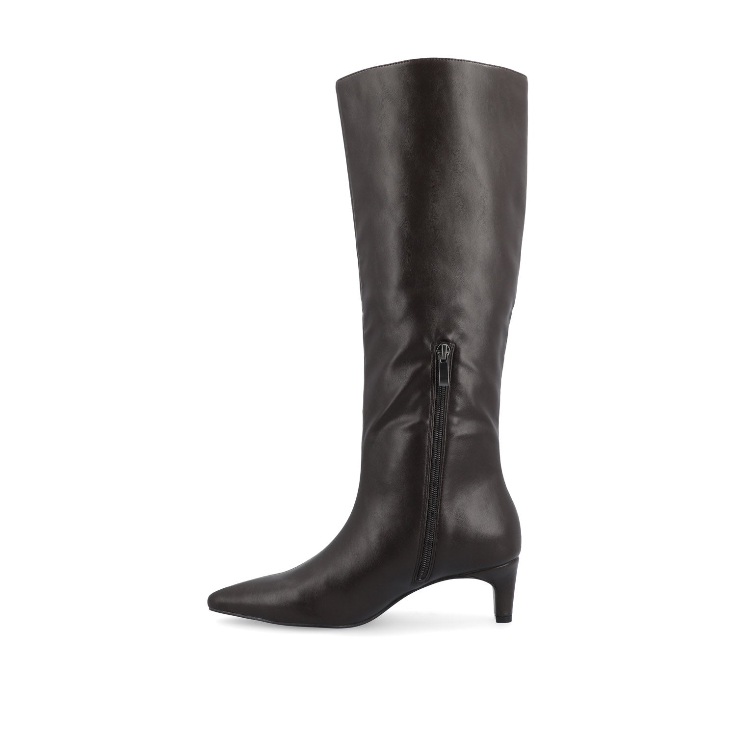 TULLIP BOOTS IN WIDE WIDTH & X-WIDE CALF - Brown PU