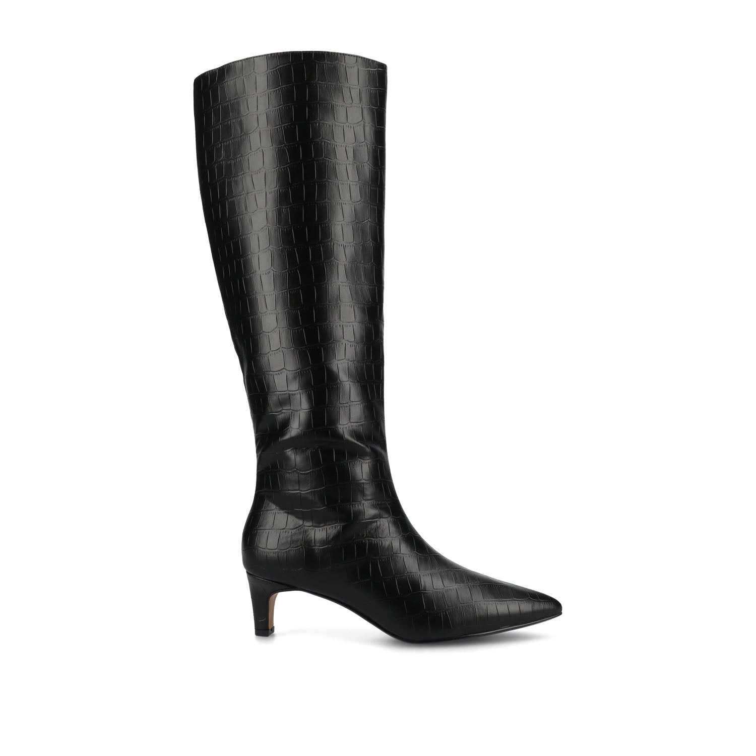 TULLIP KNEE HIGH BOOTS IN VEGAN LEATHER
