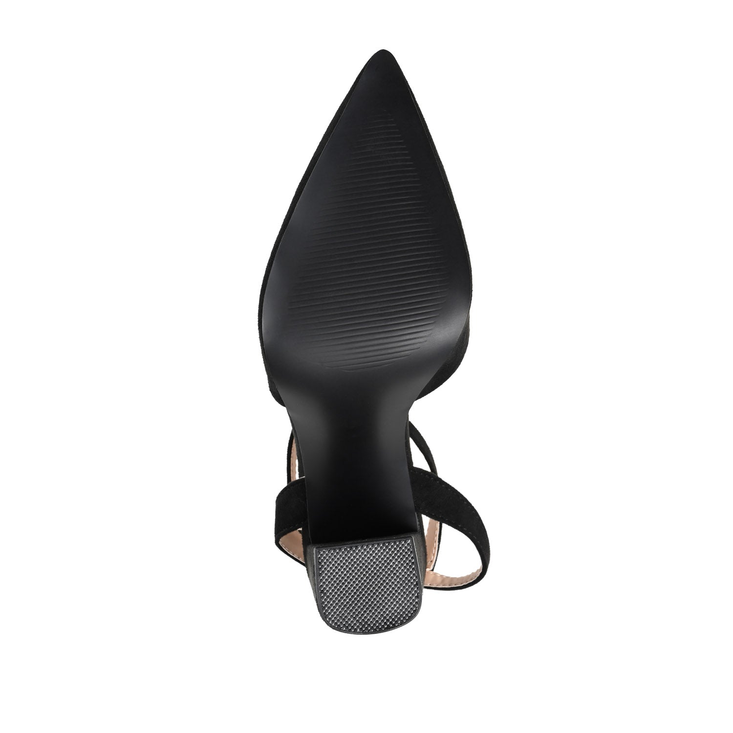 TYYRA BLOCK HEELS IN FAUX SUEDE - Black