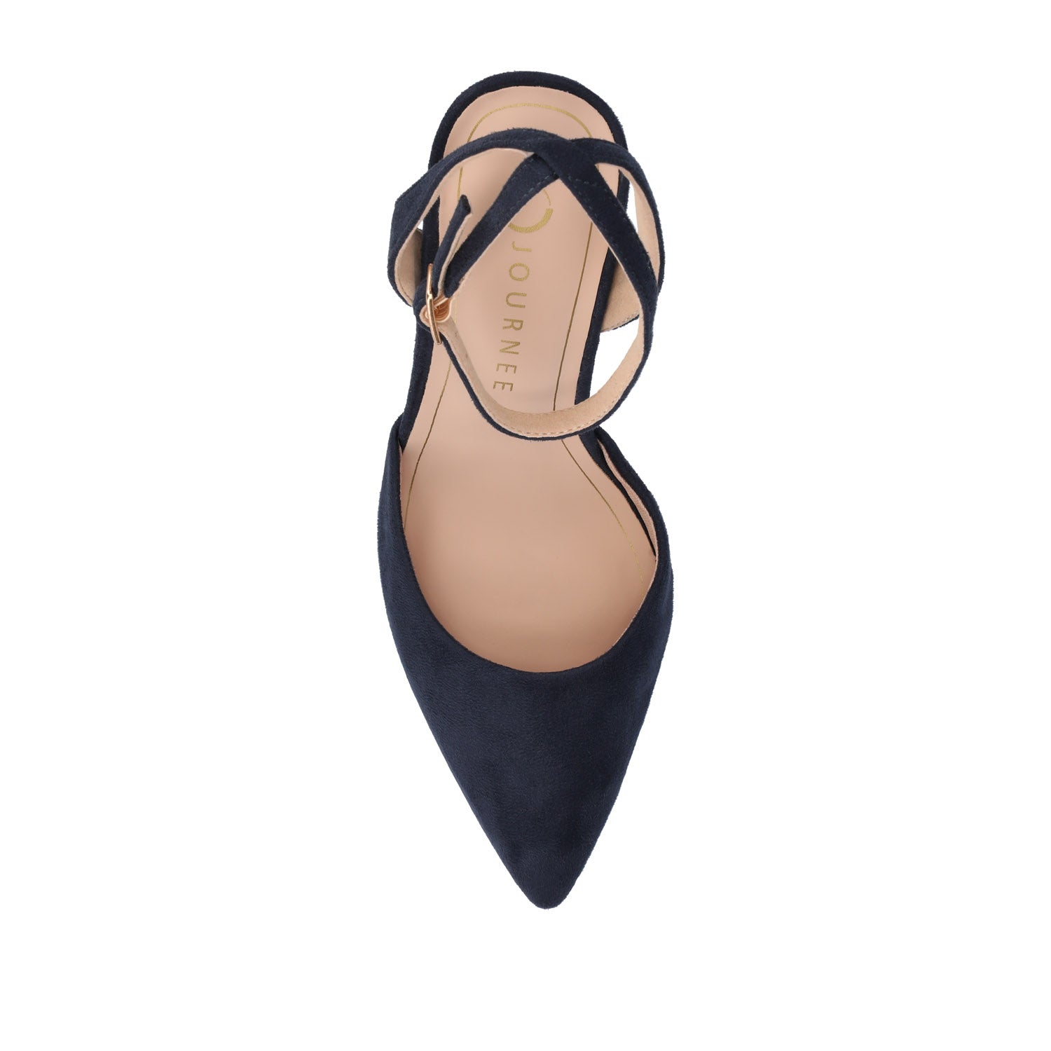 TYYRA BLOCK HEELS IN FAUX SUEDE - Navy Nubuck