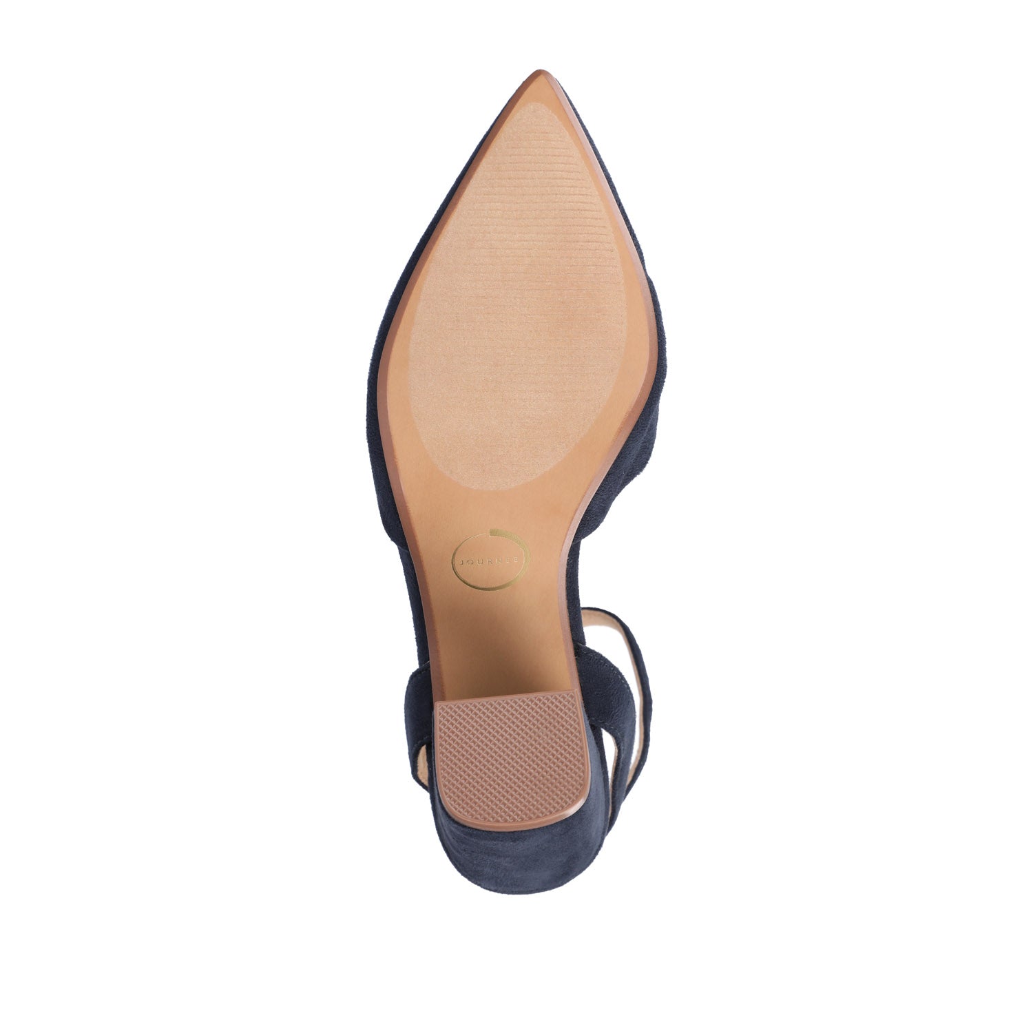 TYYRA BLOCK HEELS IN FAUX SUEDE - Navy Nubuck