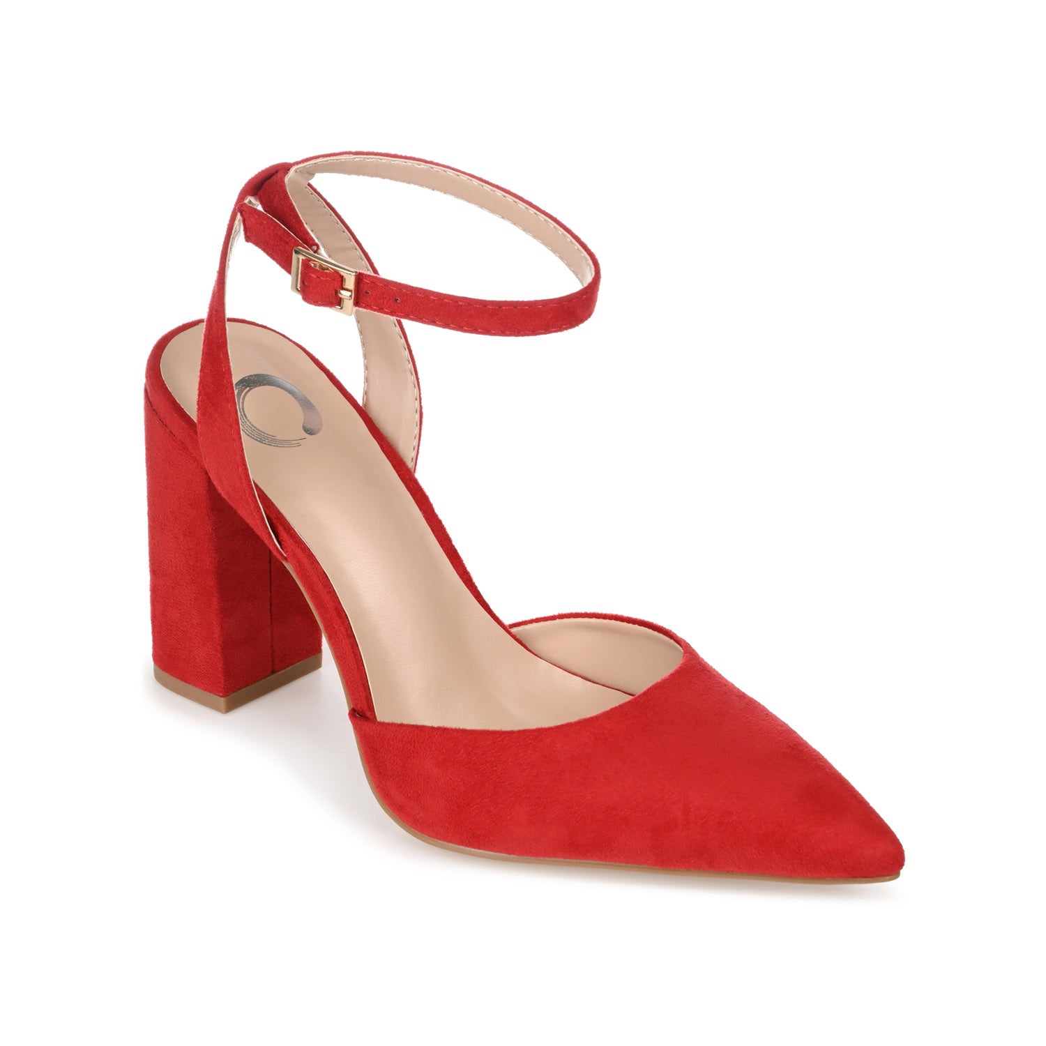 TYYRA BLOCK HEELS IN FAUX SUEDE IN WIDE