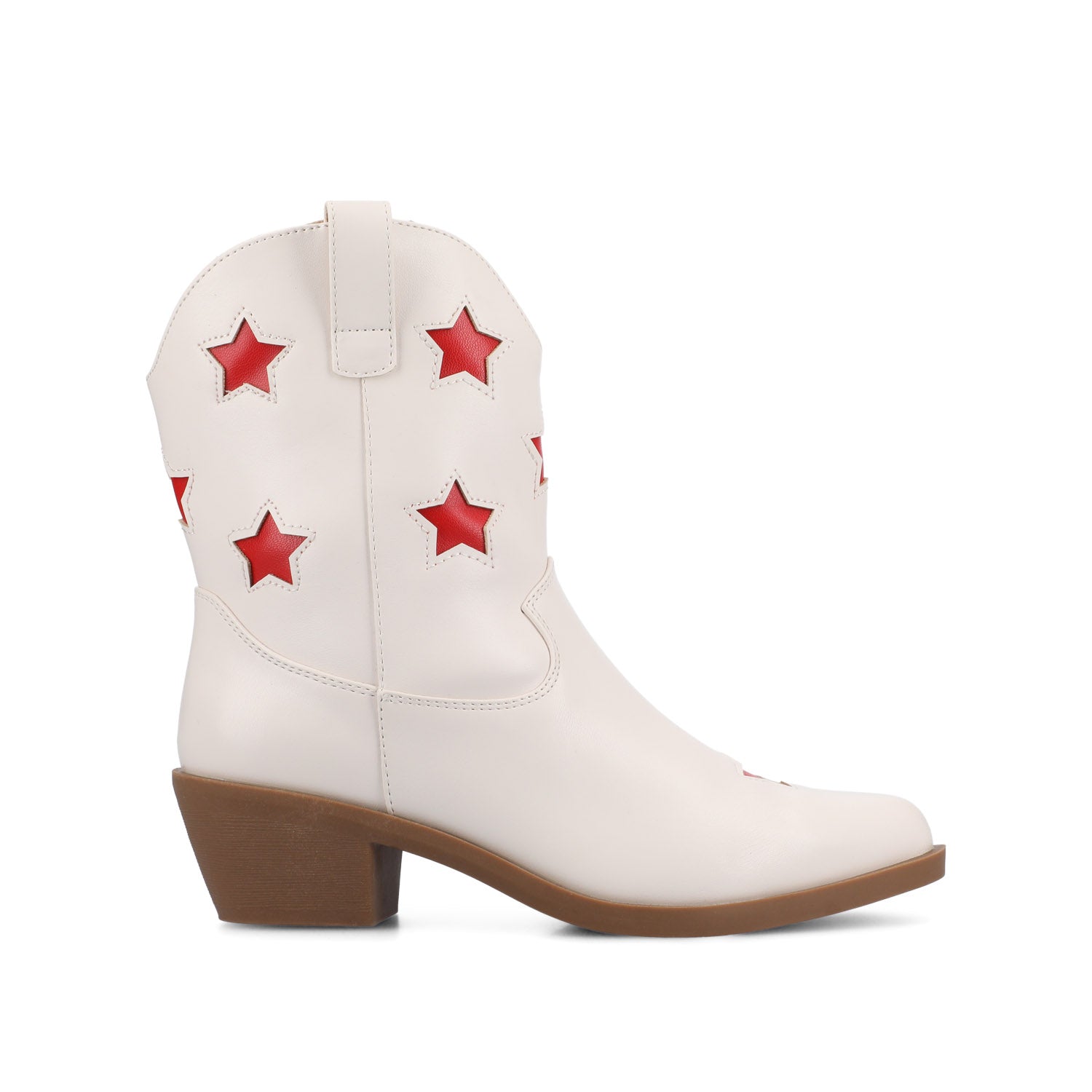 UNDERWOOD WESTERN STAR BOOTIES IN WIDE - White