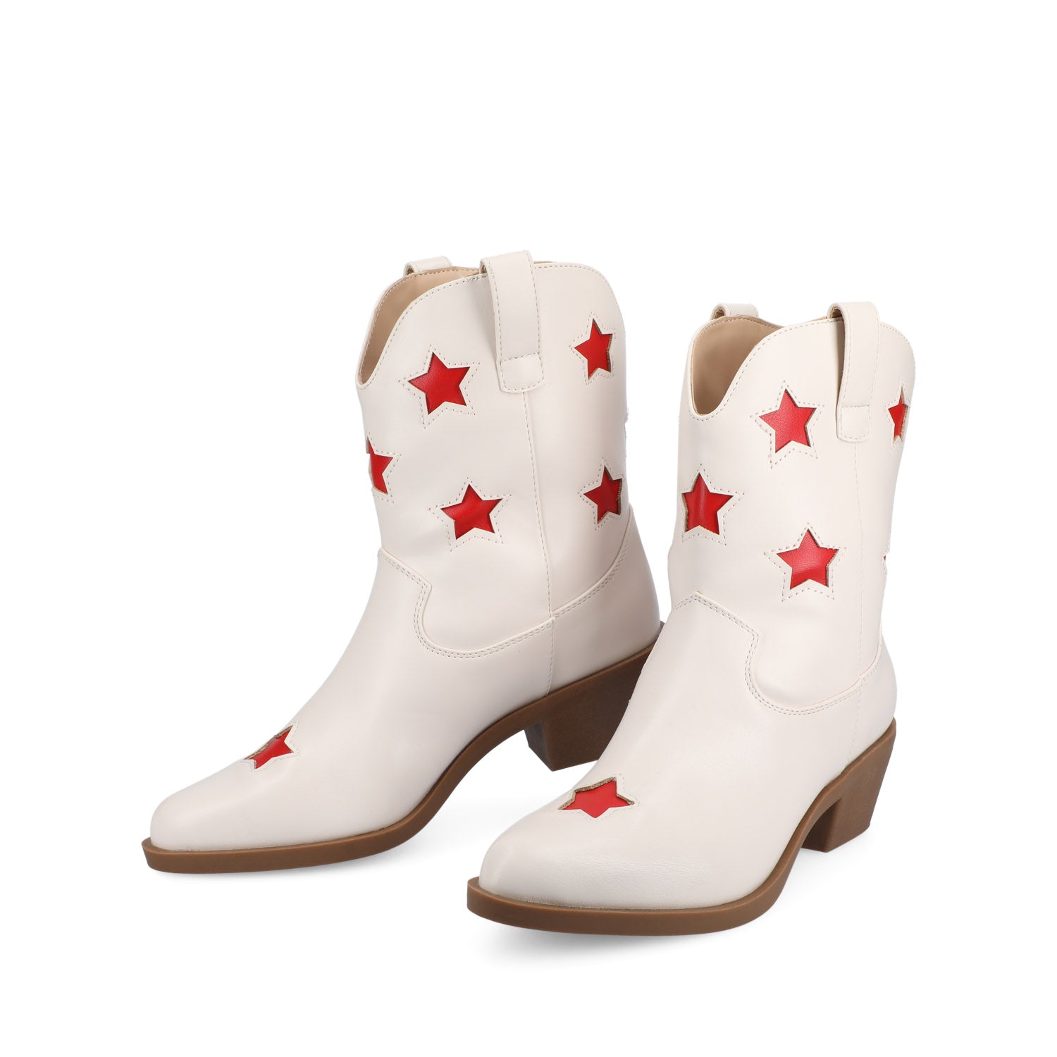 UNDERWOOD WESTERN STAR BOOTIES IN WIDE - White