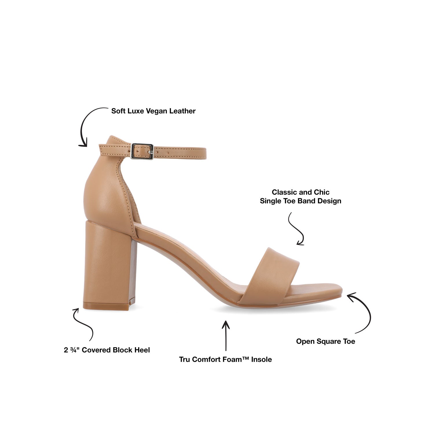 VALENNCIA WARM SHADE STRAPPY HEEL IN WIDE - Caramel