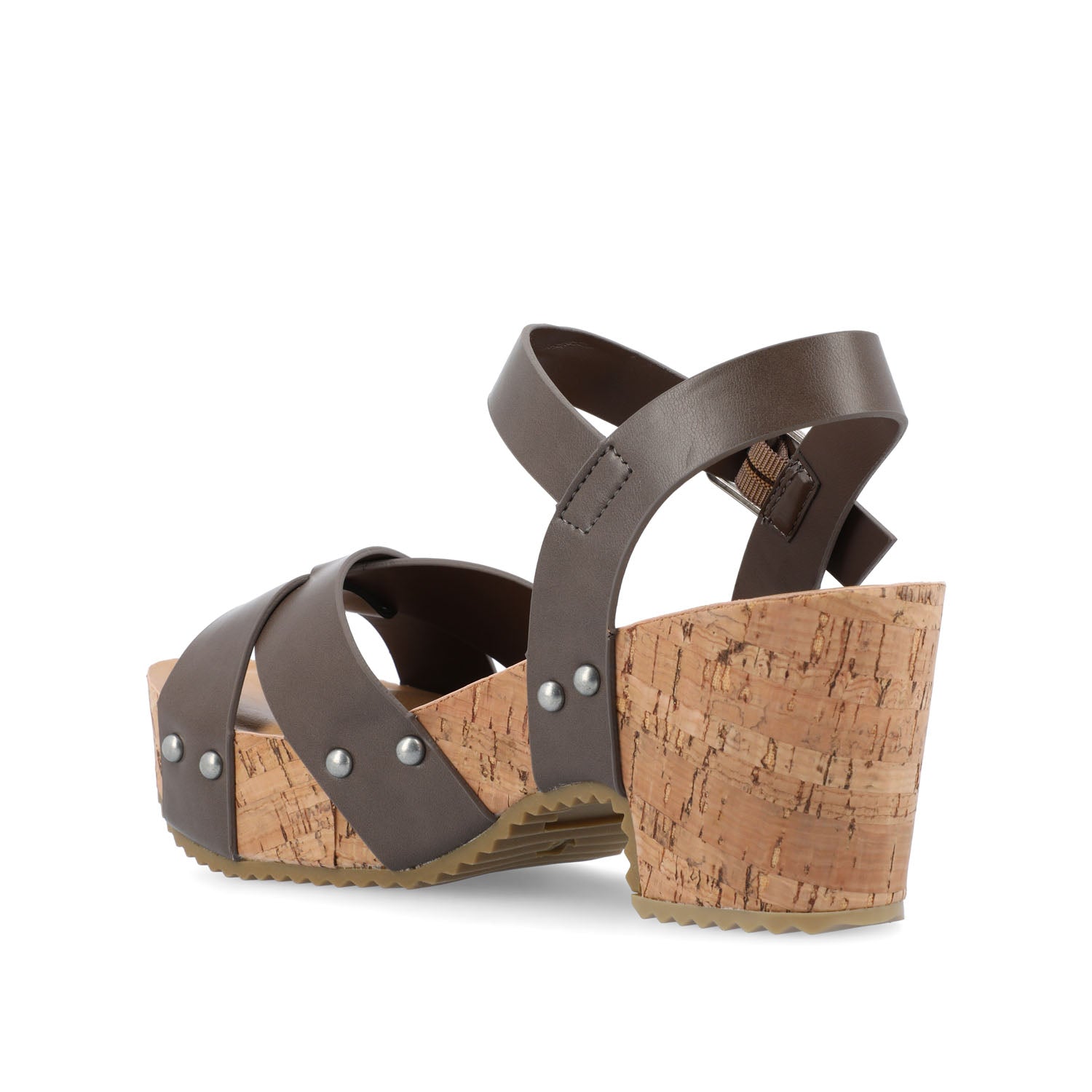 VALENTINA HEELED SANDALS IN VEGAN LEATHER - Brown