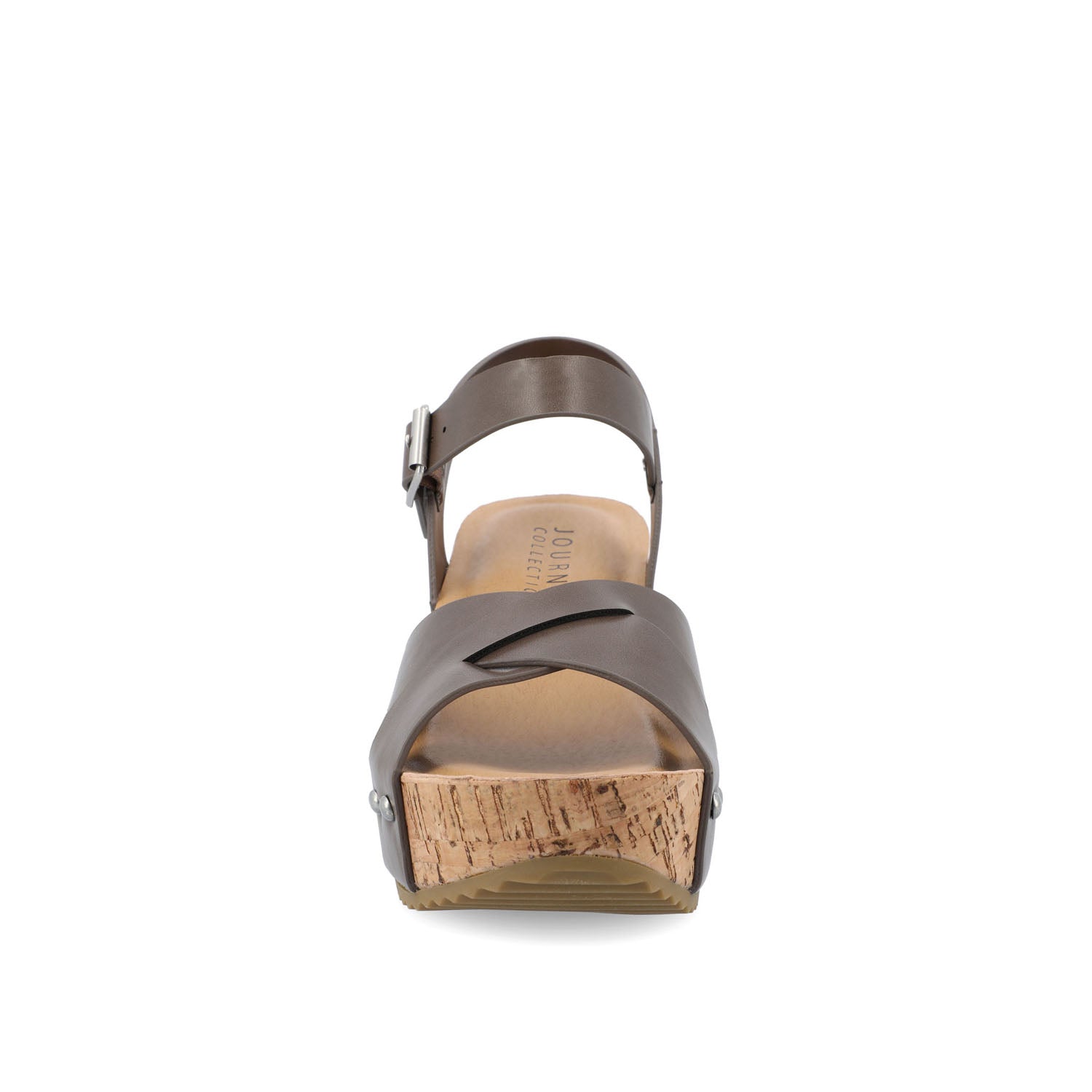 VALENTINA HEELED SANDALS IN VEGAN LEATHER - Brown