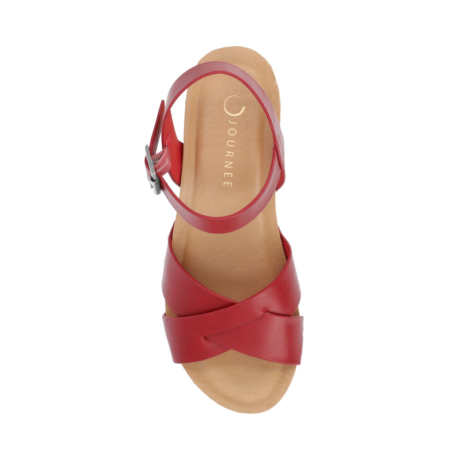 VALENTINA HEELED SANDALS IN VEGAN LEATHER - Red