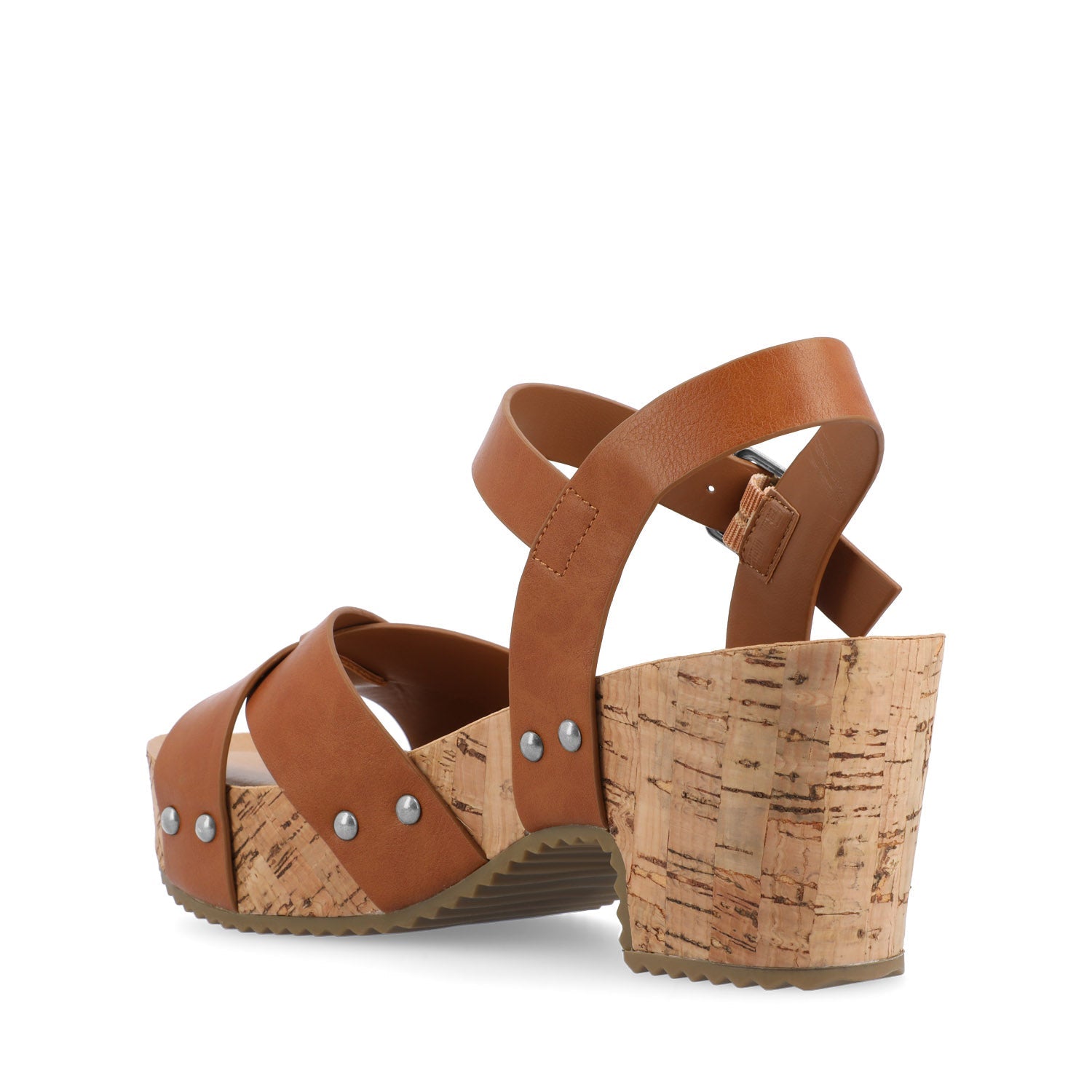 VALENTINA HEELED SANDALS IN VEGAN LEATHER - Tan