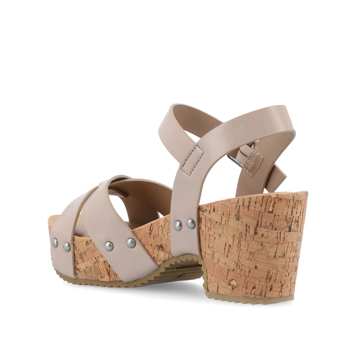 VALENTINA HEELED SANDALS IN VEGAN LEATHER - Taupe